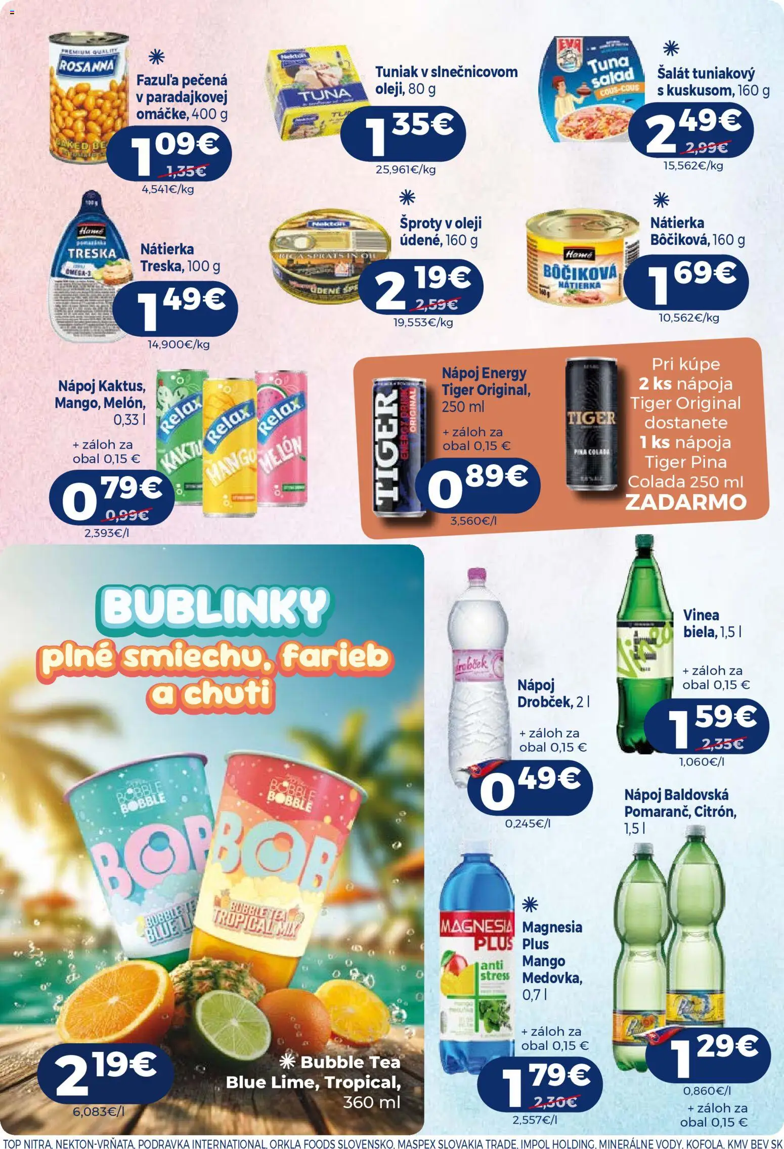 Nové Milk Agro akcie – leták je platný od 15.04.2026 | Strana: 13 | Produkty: Magnesia, Melón, Baldovská, Vinea