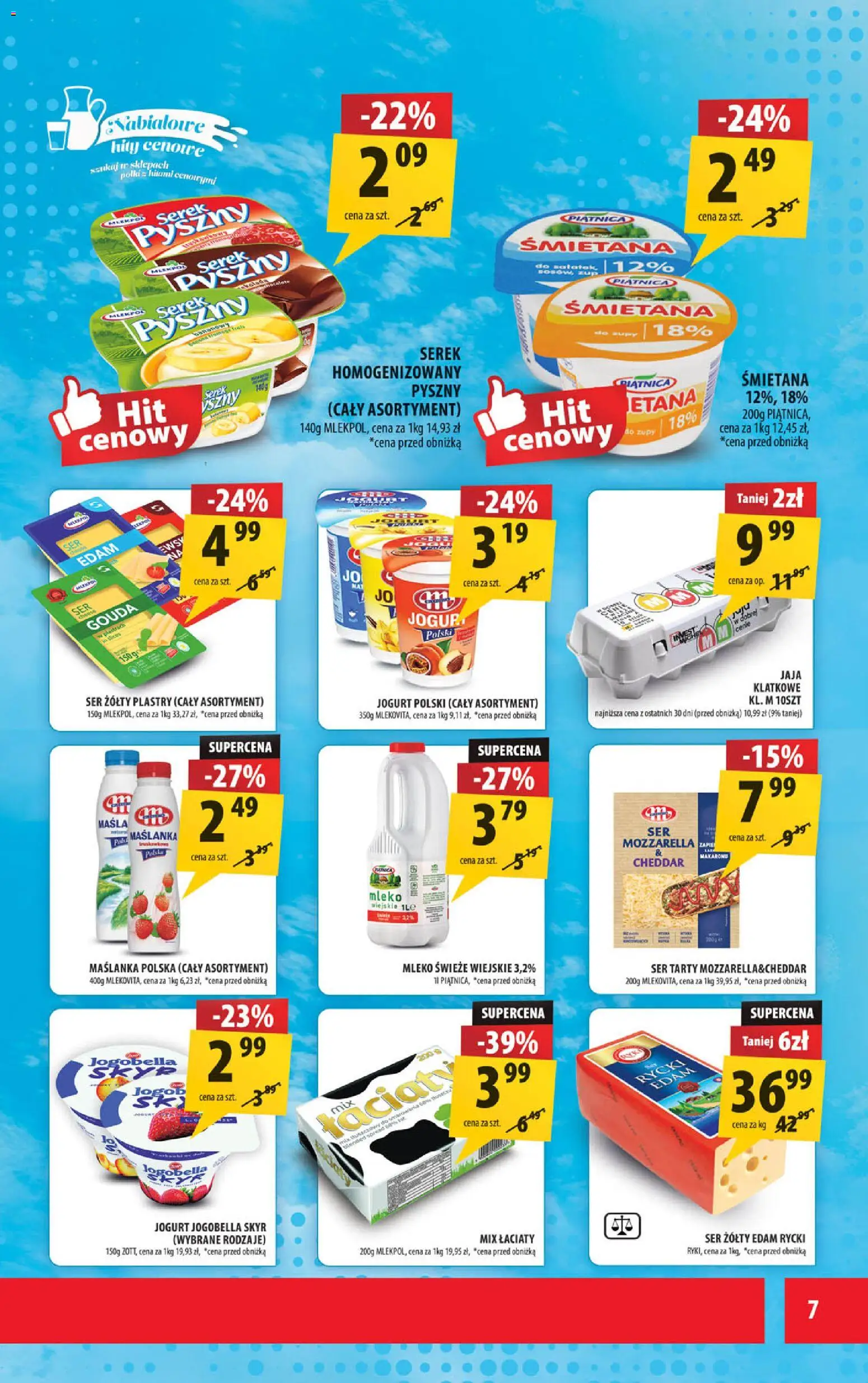 Arhelan Gazetka od 16.01.2026 | Strona: 7 | Produkty: Maślanka, Ser, Mozzarella, Jaja