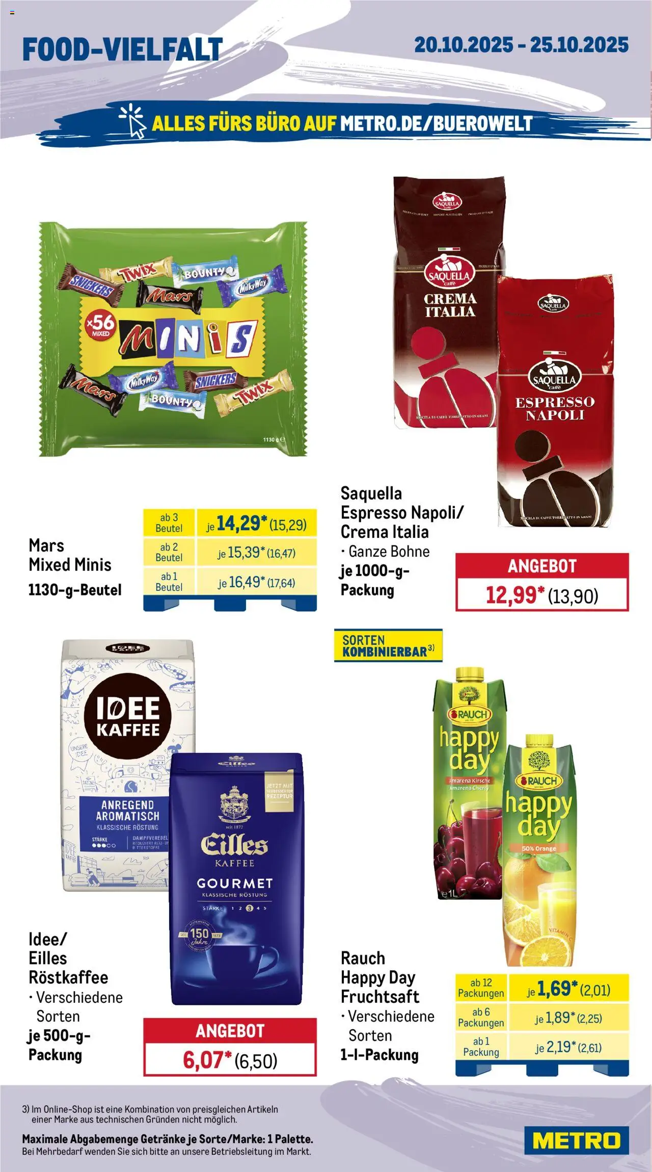 Metro Prospekt 	 – gültig ab 20.10.2025 | Seite: 14 | Produkte: Kaffee, Mars, Twix, Fruchtsaft