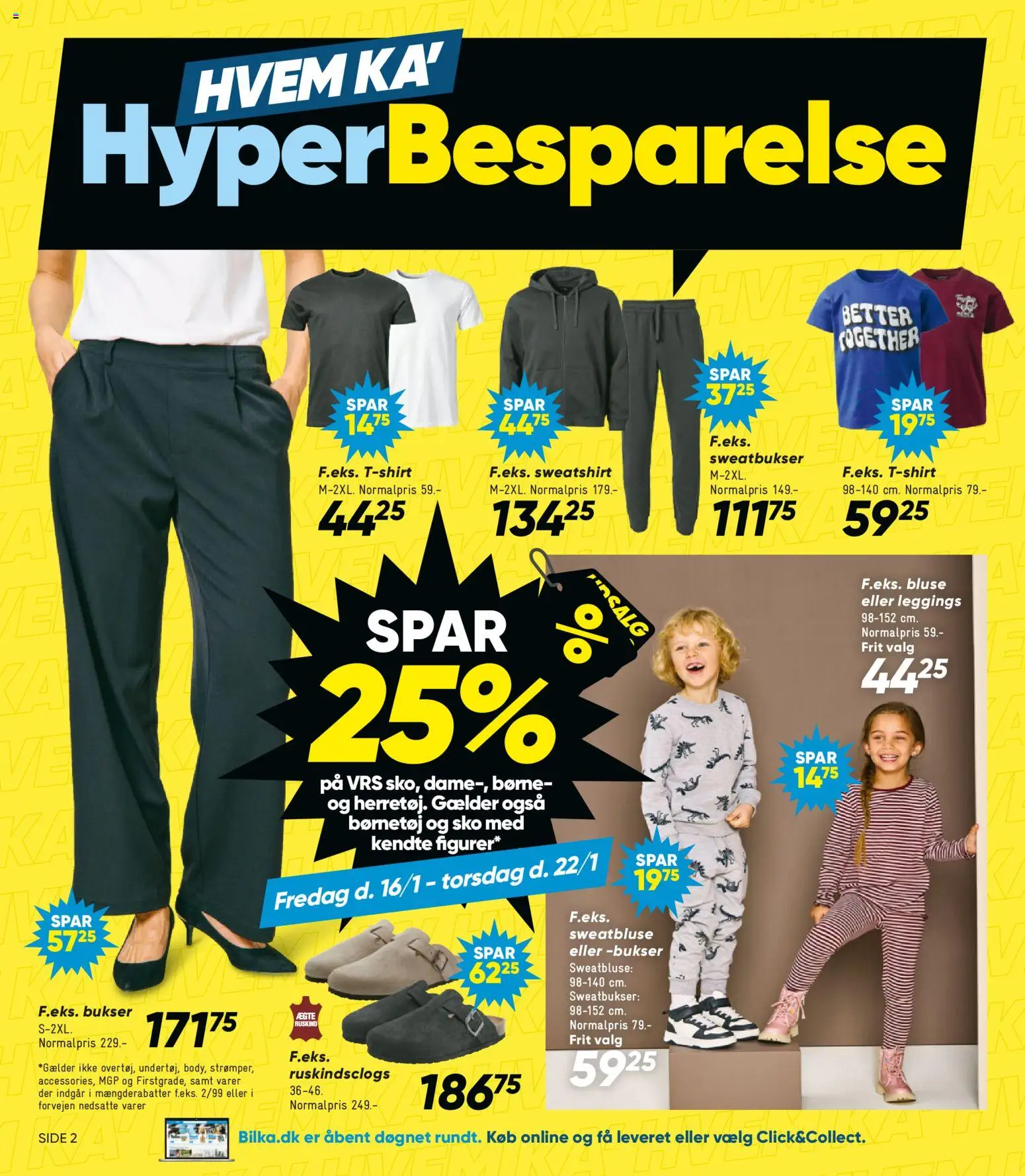 Bilka tilbudsavis – gyldig fra 16.01.2026 | Side: 2 | Produkter: Bukser, Leggings, Bluse, Sko