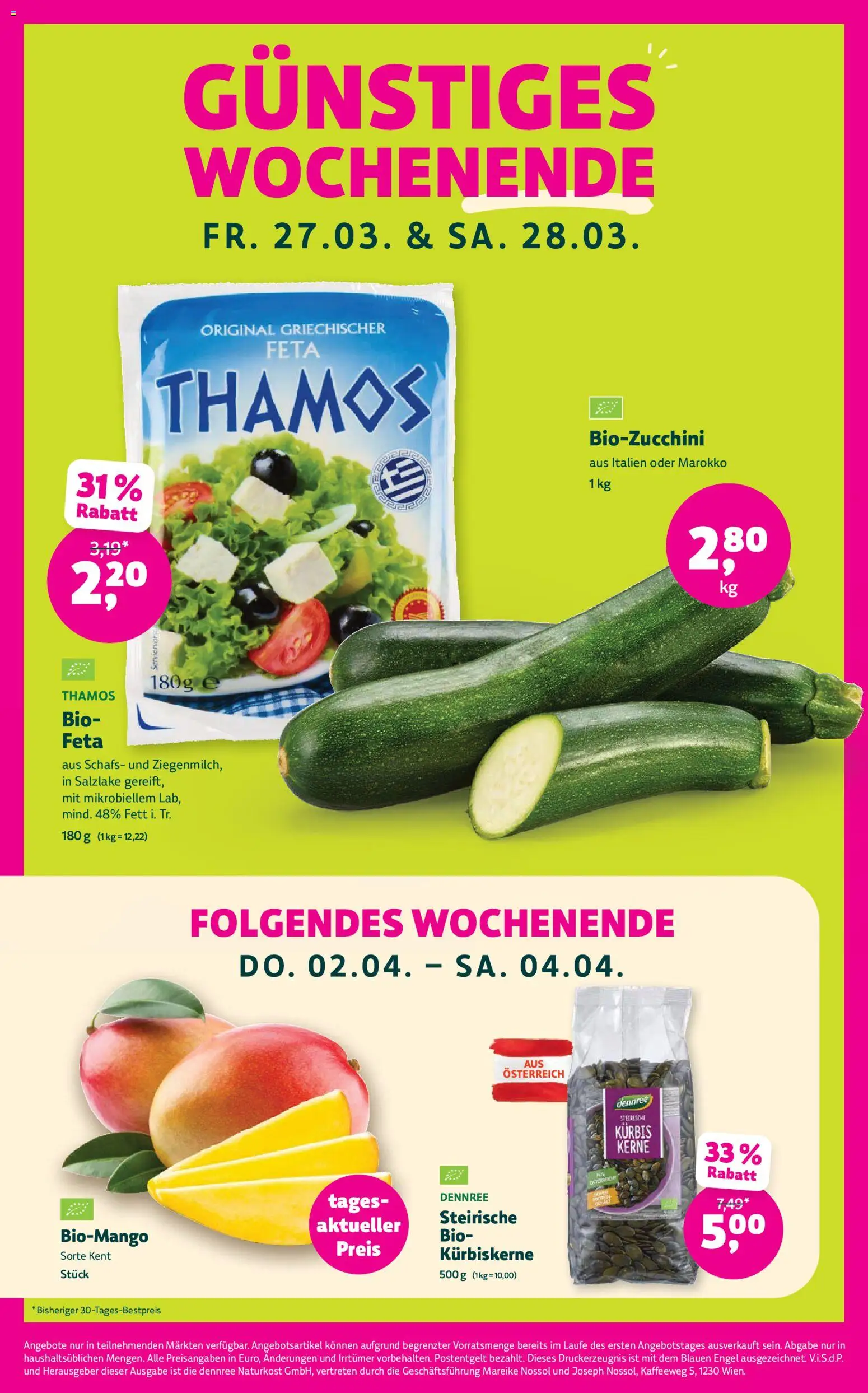 Denns BioMarkt Angebote gültig ab 25.03.2026 | Seite: 4 | Produkte: Kürbis