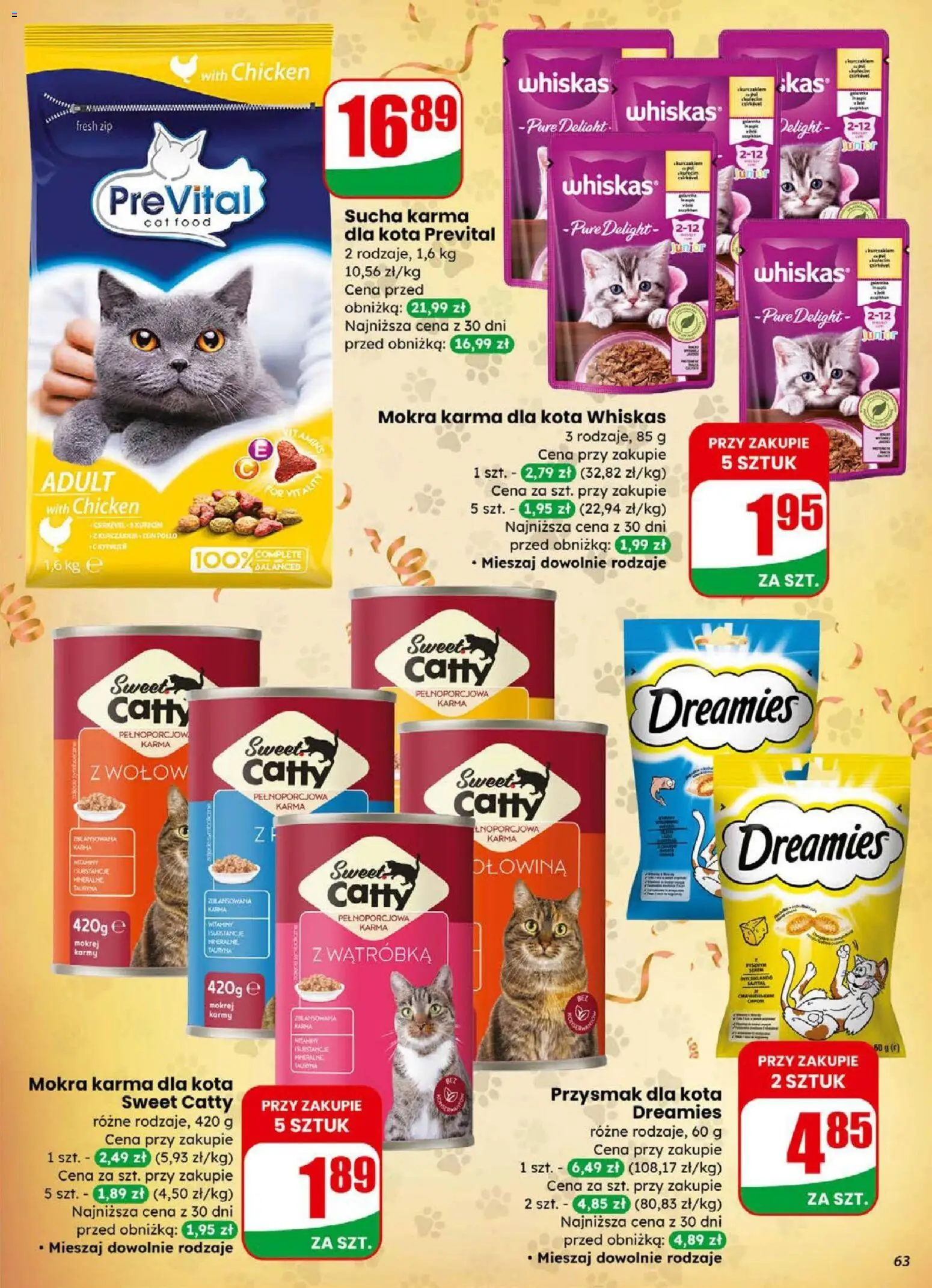 Dino Gazetka od 31.12.2025 | Strona: 63 | Produkty: Kurczak, Wątróbka, Karma dla kota