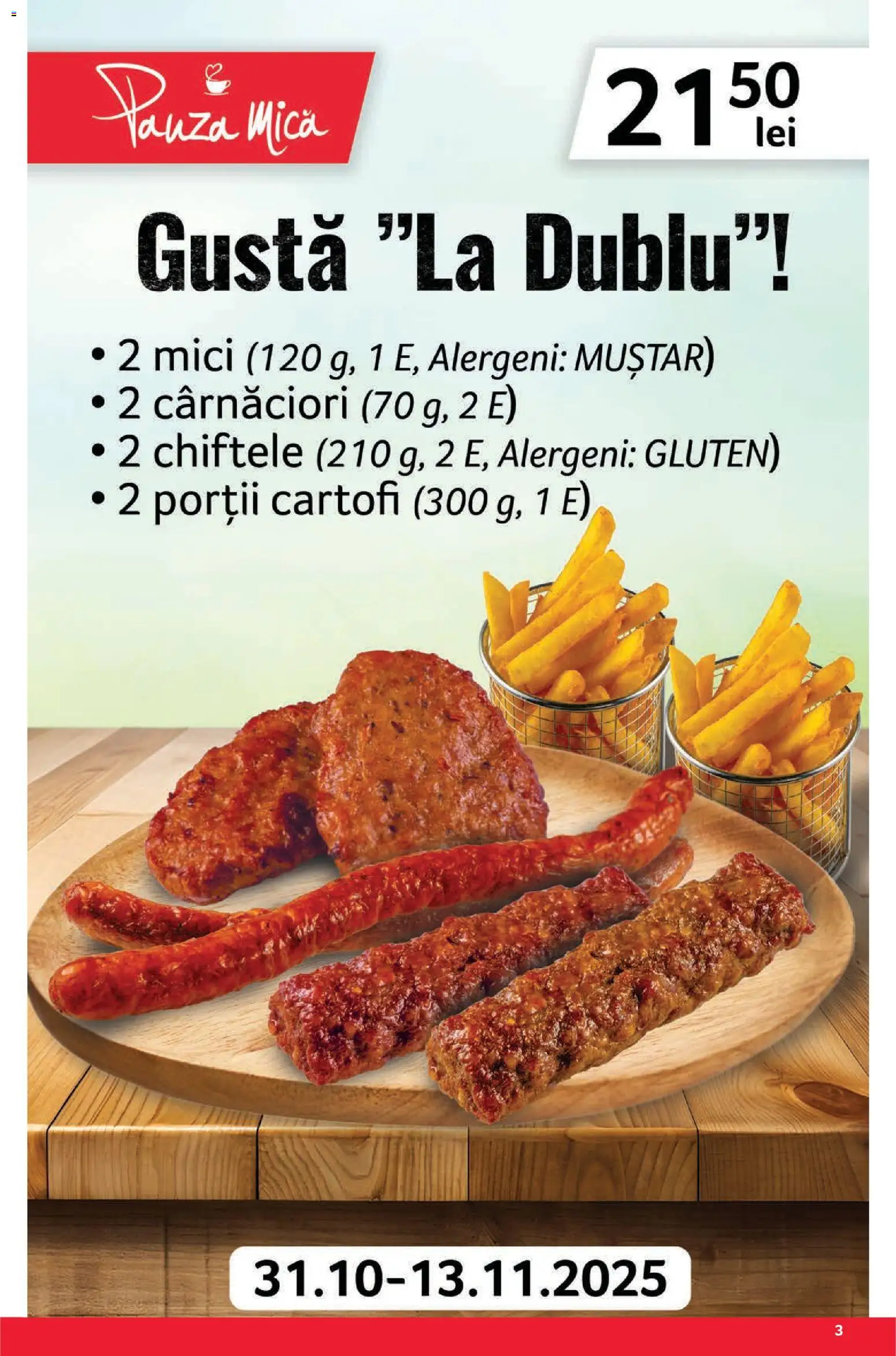 Noul catalog Selgros – valabil de la 31.10.2025 | Pagină: 3 | Produse: Mici, Muștar, Chiftele, Cartofi
