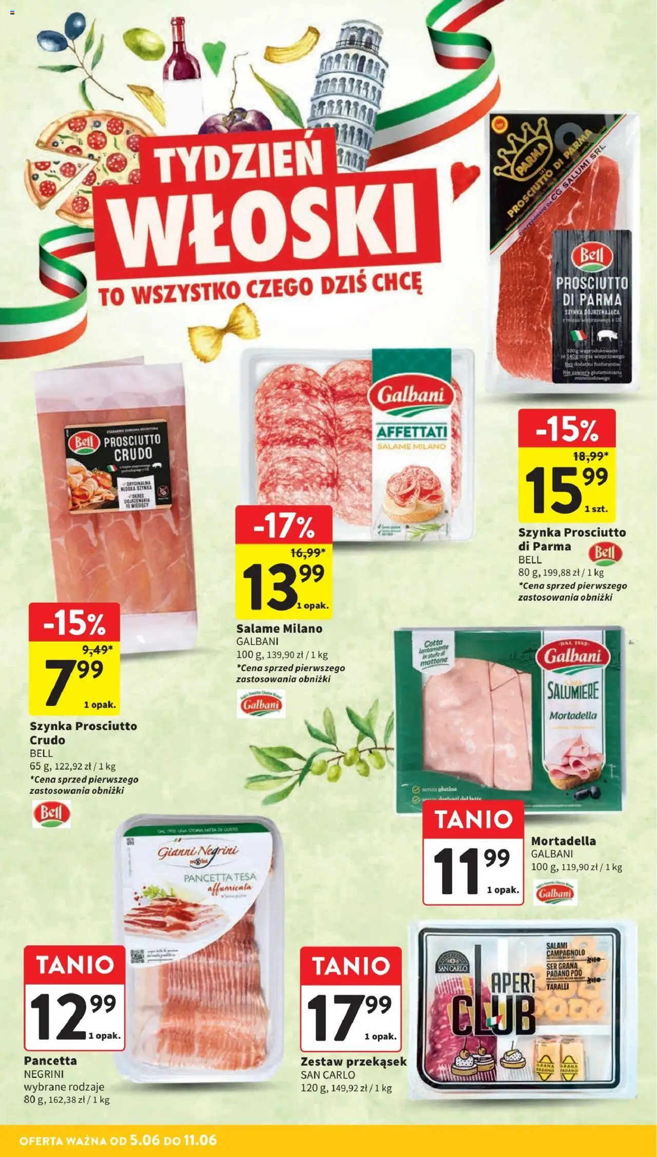 Intermarche Gazetka od 05.06.2025 | Strona: 10 | Produkty: Szynka prosciutto, Bell, Prosciutto, Ser