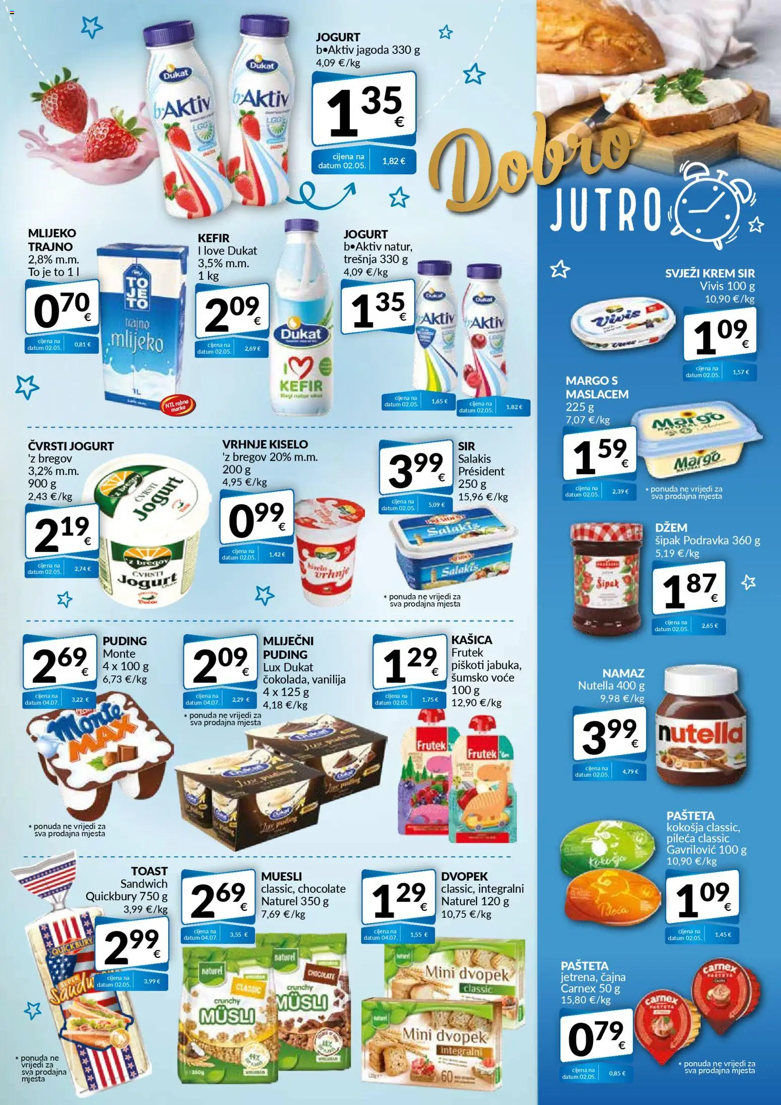 Bakmaz katalog | vrijedi od 13.11.2025 | Stranica: 3 | Proizvodi: Toast, Podravka, Voće, Džem