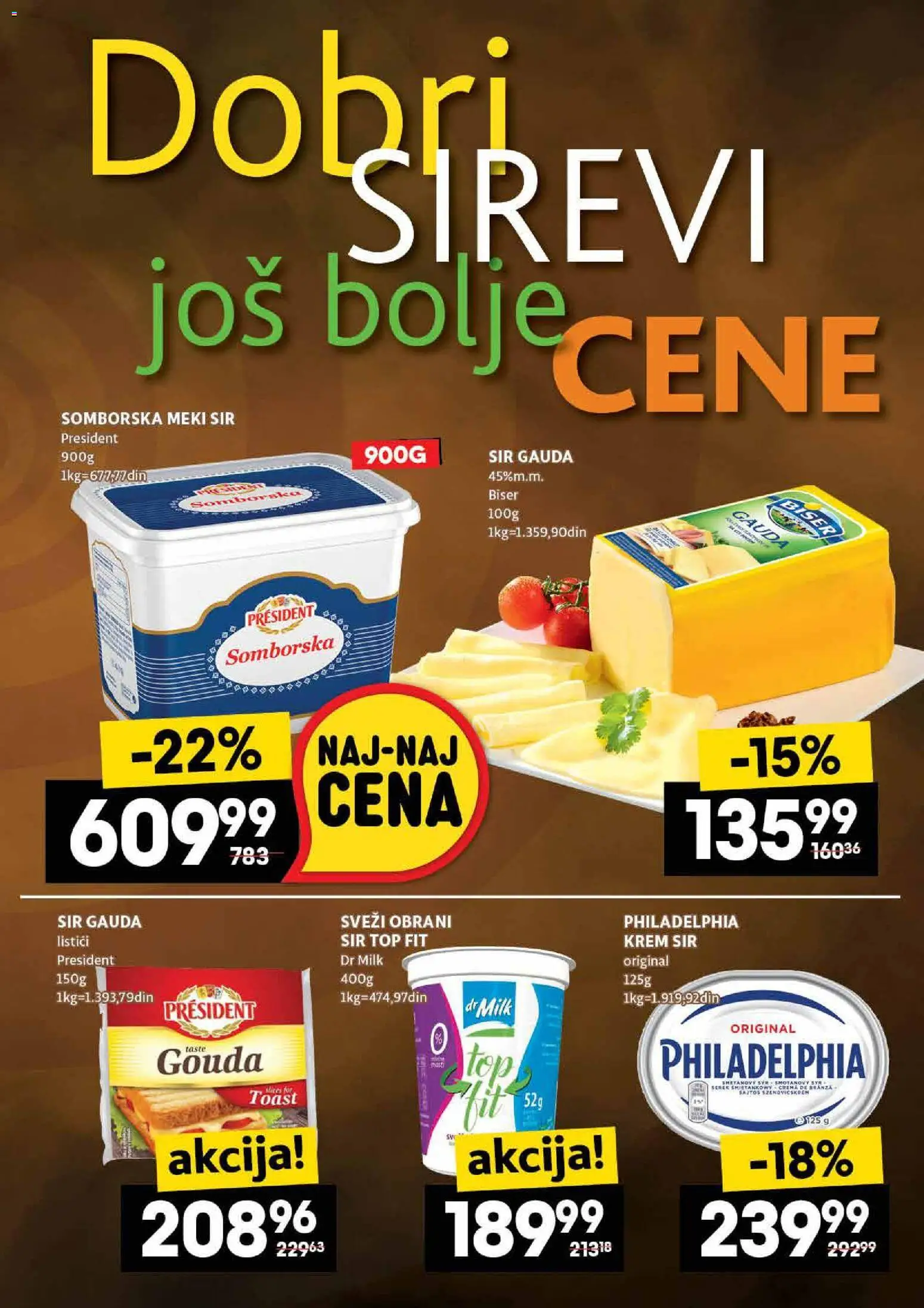 Roda katalog - važi od 13.11.2025 | Strana: 9 | Proizvode: Philadelphia, Gouda, Krem sir, Sir
