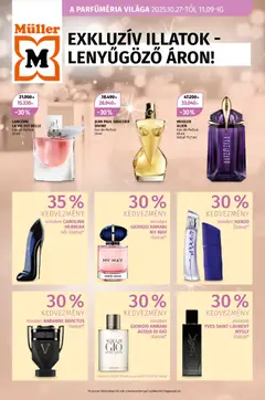 Müller - A parfüméria világa - amely érvényes a következő dátumtól: 27.10.2025