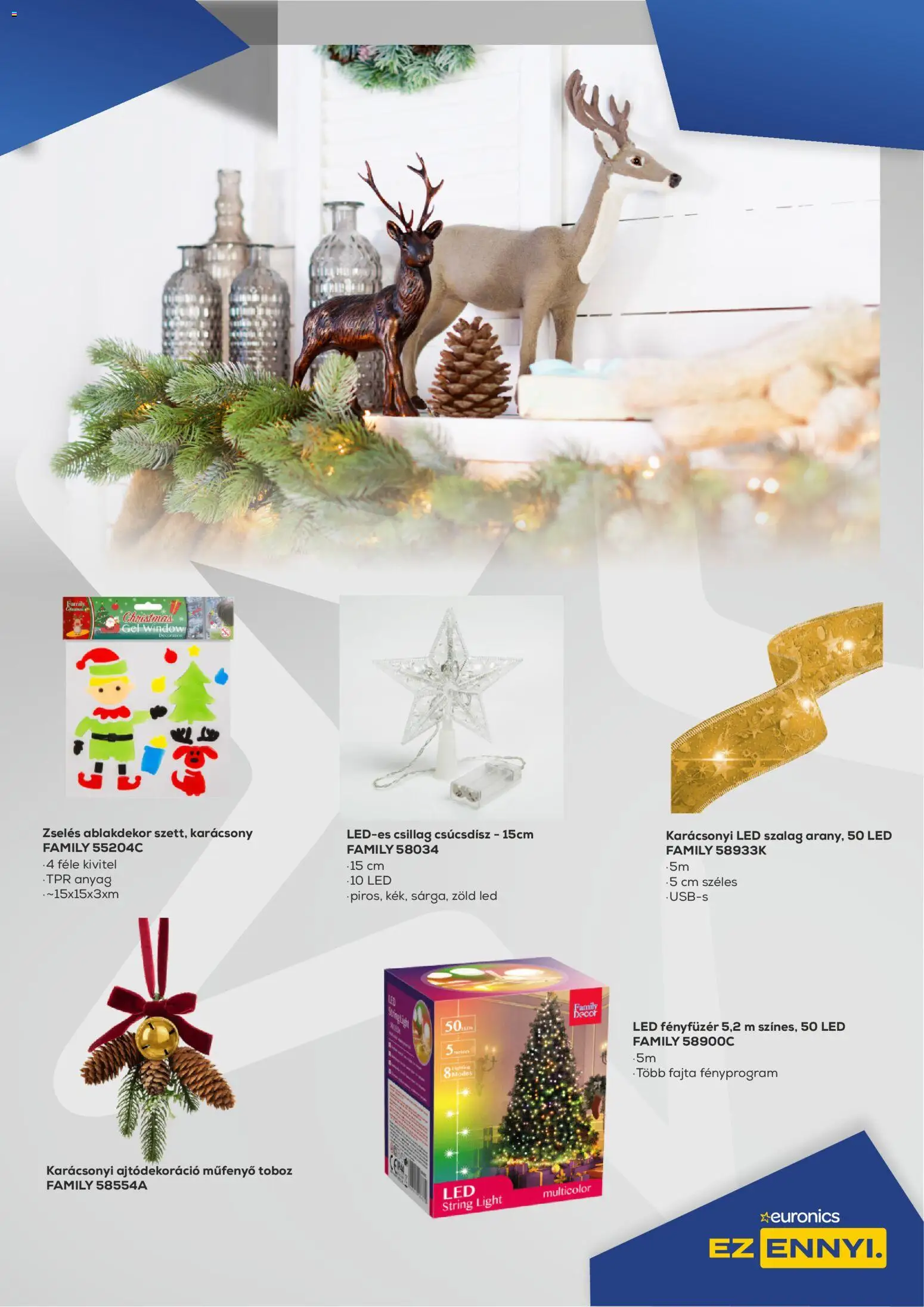 Euronics akciós ujság - amely érvényes a következő dátumtól: 09.12.2025 | Oldal: 8 | Termékek: Fényfüzér, Led szalag