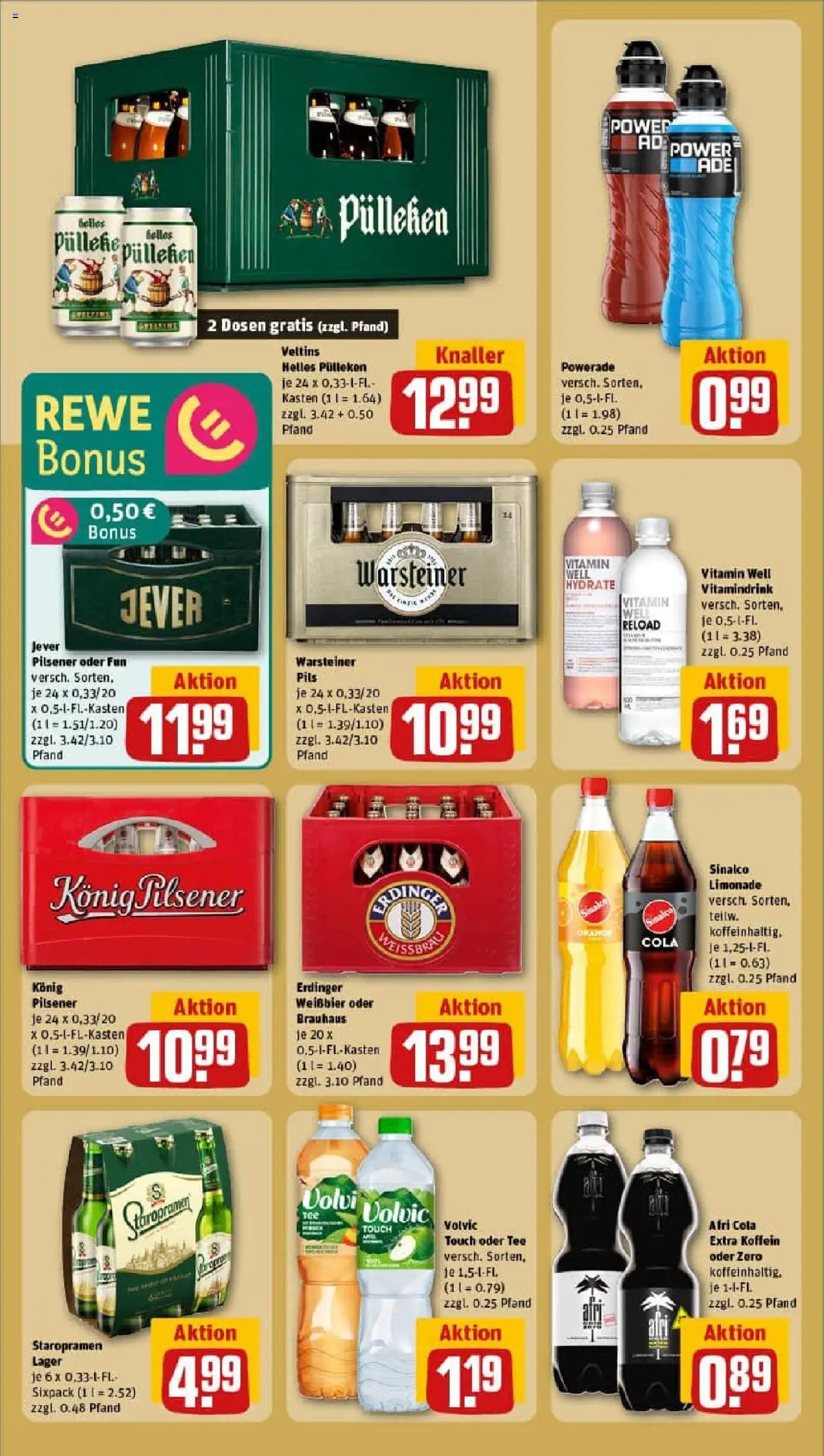 Rewe prospekt Lemgo	 - gültig ab dem 20.07.2025 | Seite: 18 | Produkte: Helles pulleken, Erdinger, Volvic, Veltins