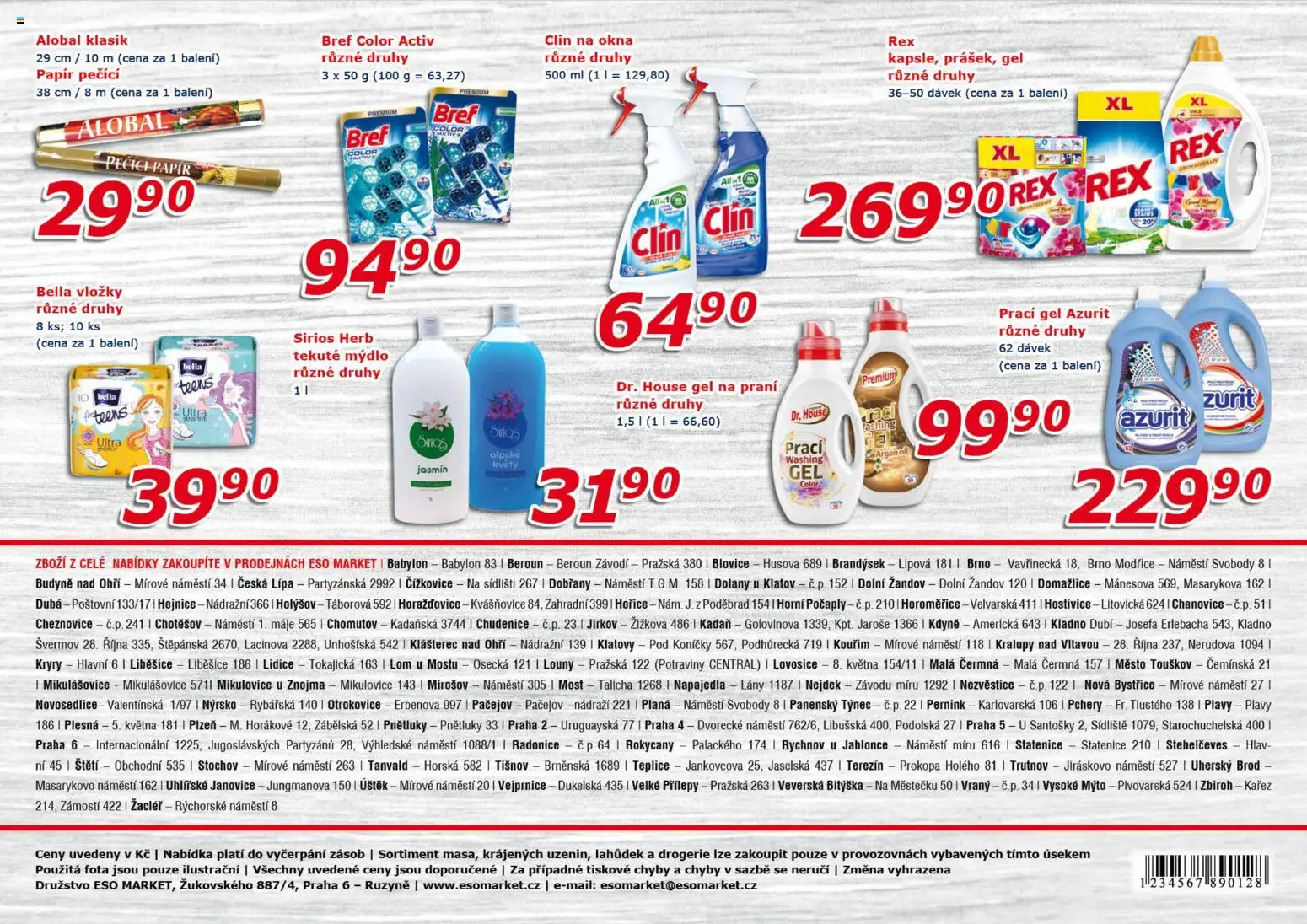 Eso market leták od 18.02.2026 | Strana: 8 | Produkty: Prací gel, Mošt, Vložky, Alobal