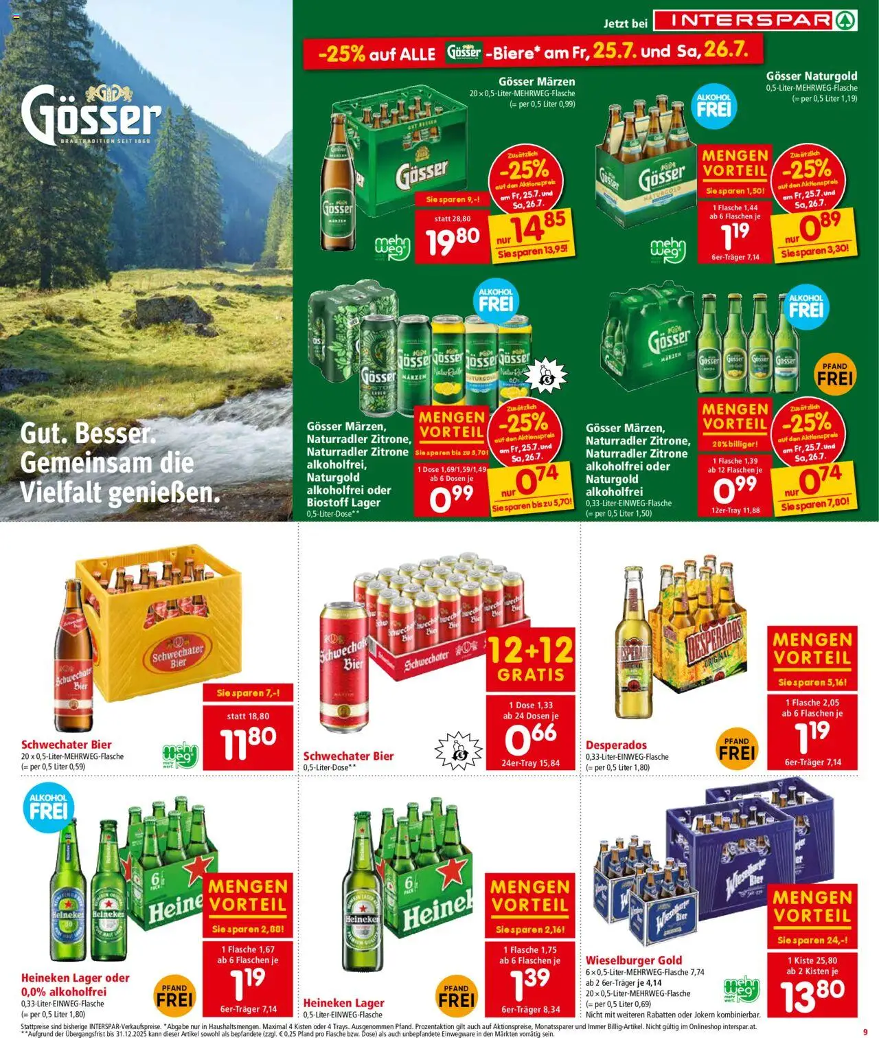 Interspar Flugblatt - Wien gültig ab 24.07.2025 | Seite: 9 | Produkte: Zitrone, Bier