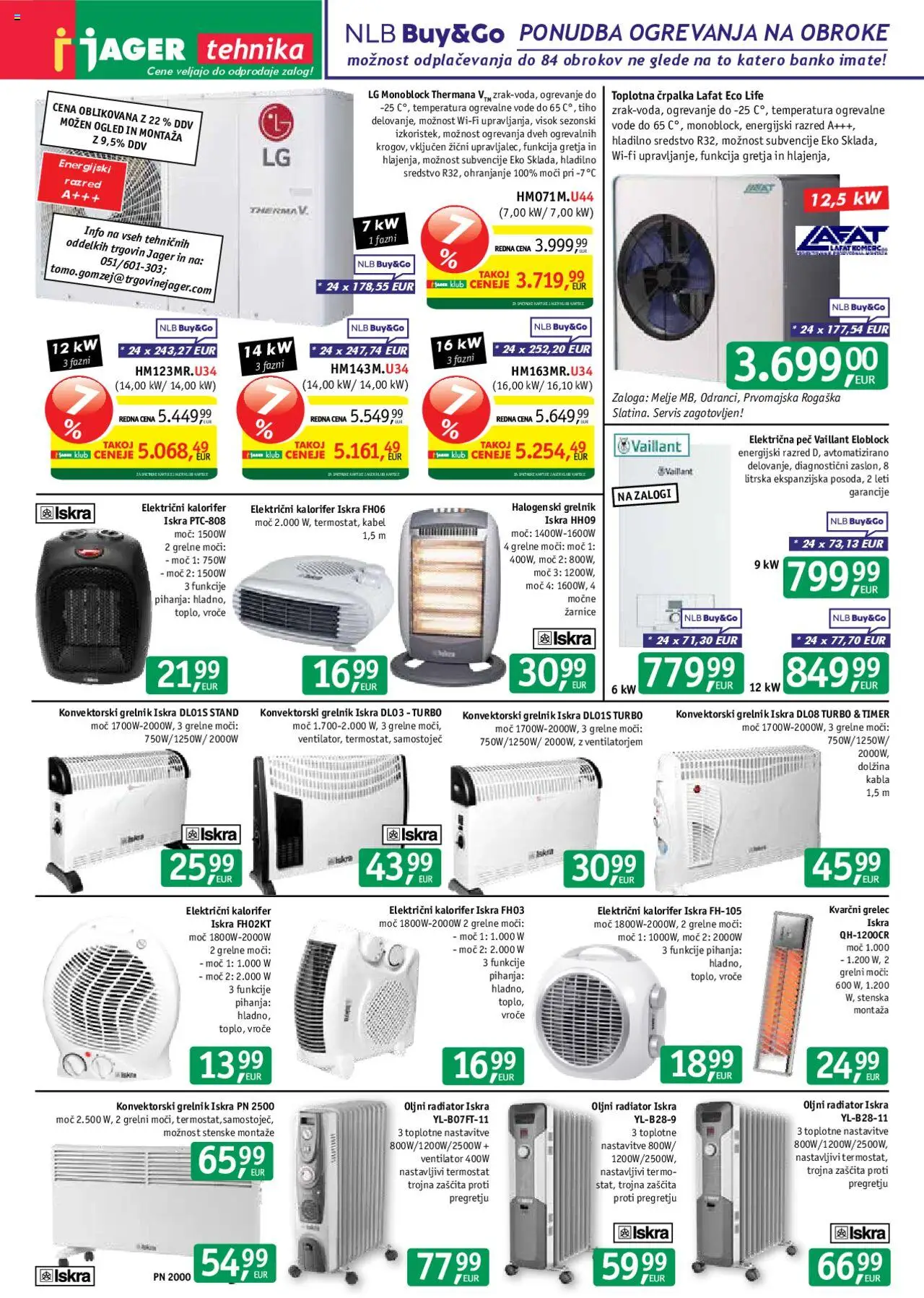 Novi Jager katalog ponudbe – veljaven od 15.10.2025 | Stran: 14 | Izdelki: Črpalka, Kabel, Termostat, Grelec