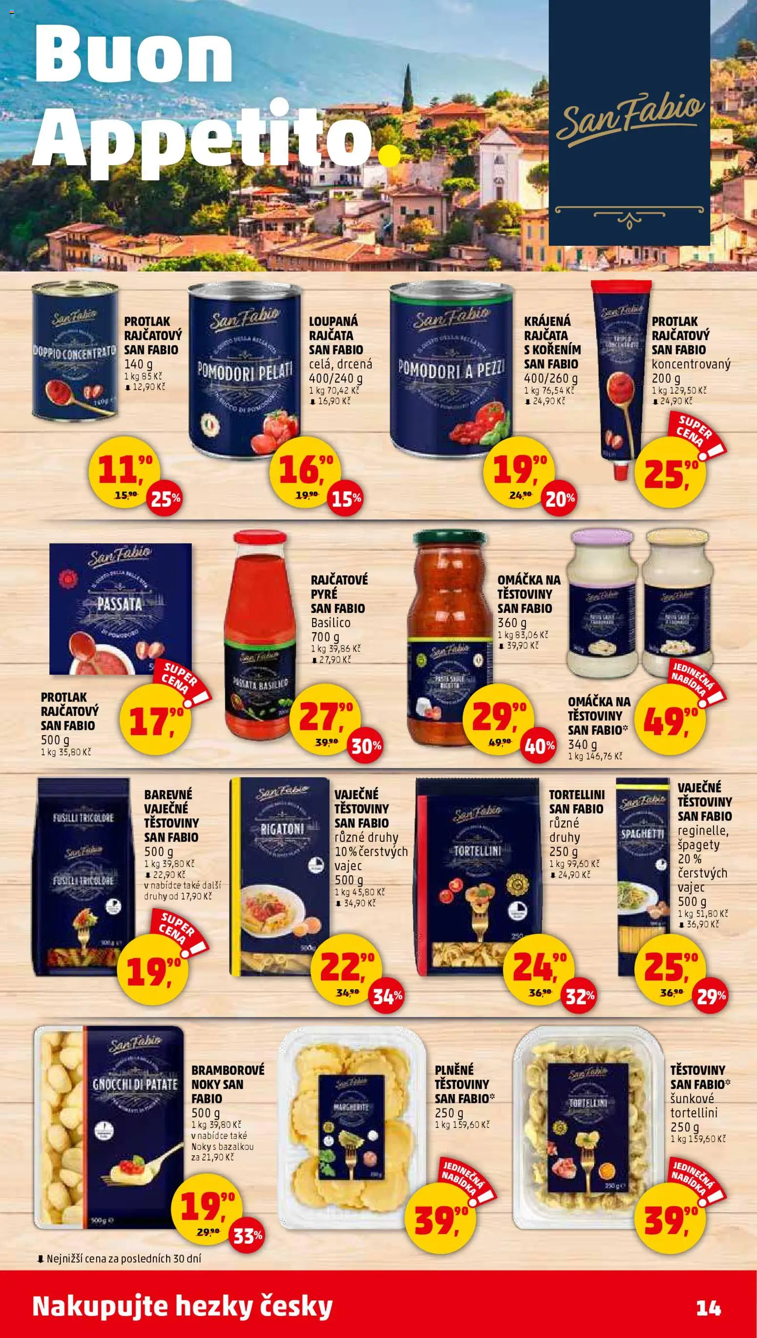 Penny Market leták - Čtvrtečník od 15.01.2026 | Strana: 14 | Produkty: Rajčata, Těstoviny, Noky, Špagety