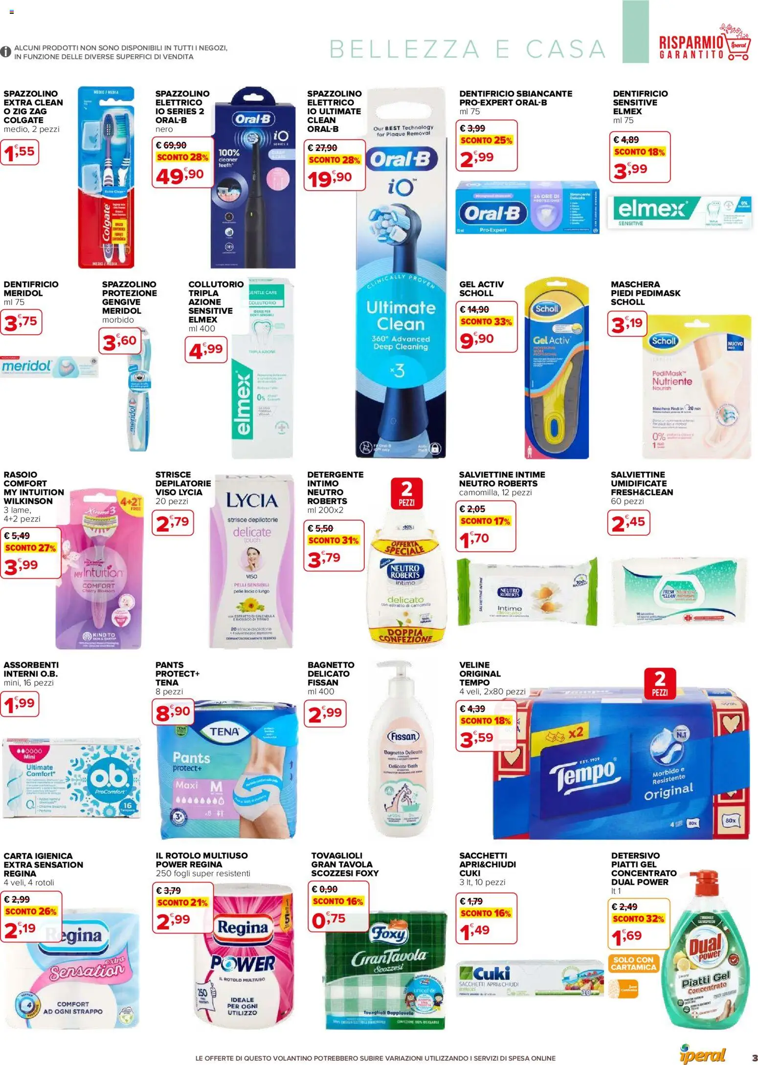 Volantino Iperal del 22.04.2026 | Pagina: 3 | Prodotti: Maschera, Dentifricio, Spazzolino, Bagnetto