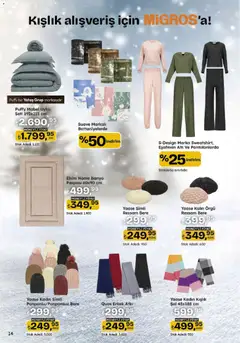 29.01.2026 tarihinden itibaren geçerli olan Migros kataloğu önizlemesi | Sayfa: 100 | Ürünler: Banyo, Şal, Atkı, Banyo paspası