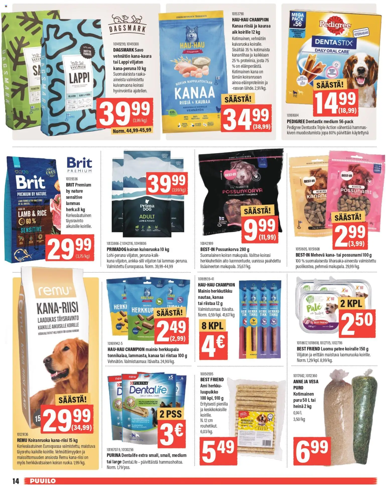Puuilo tarjoukset – voimassa 16.02.2026 alkaen | Sivu: 14 | Tuotteet: Kana, Koiranruoka