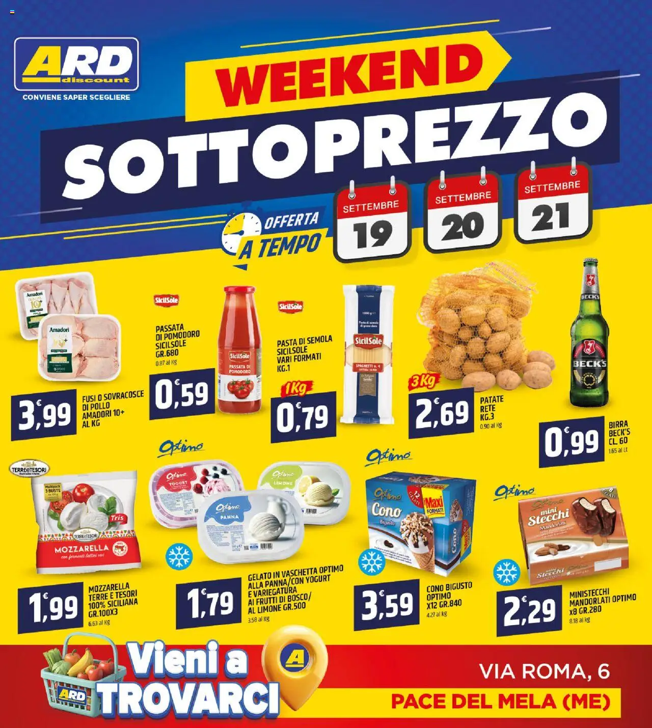 Volantino ARD Discount del 11.09.2025 | Pagina: 20 | Prodotti: Yogurt, Gelato, Mozzarella, Limone