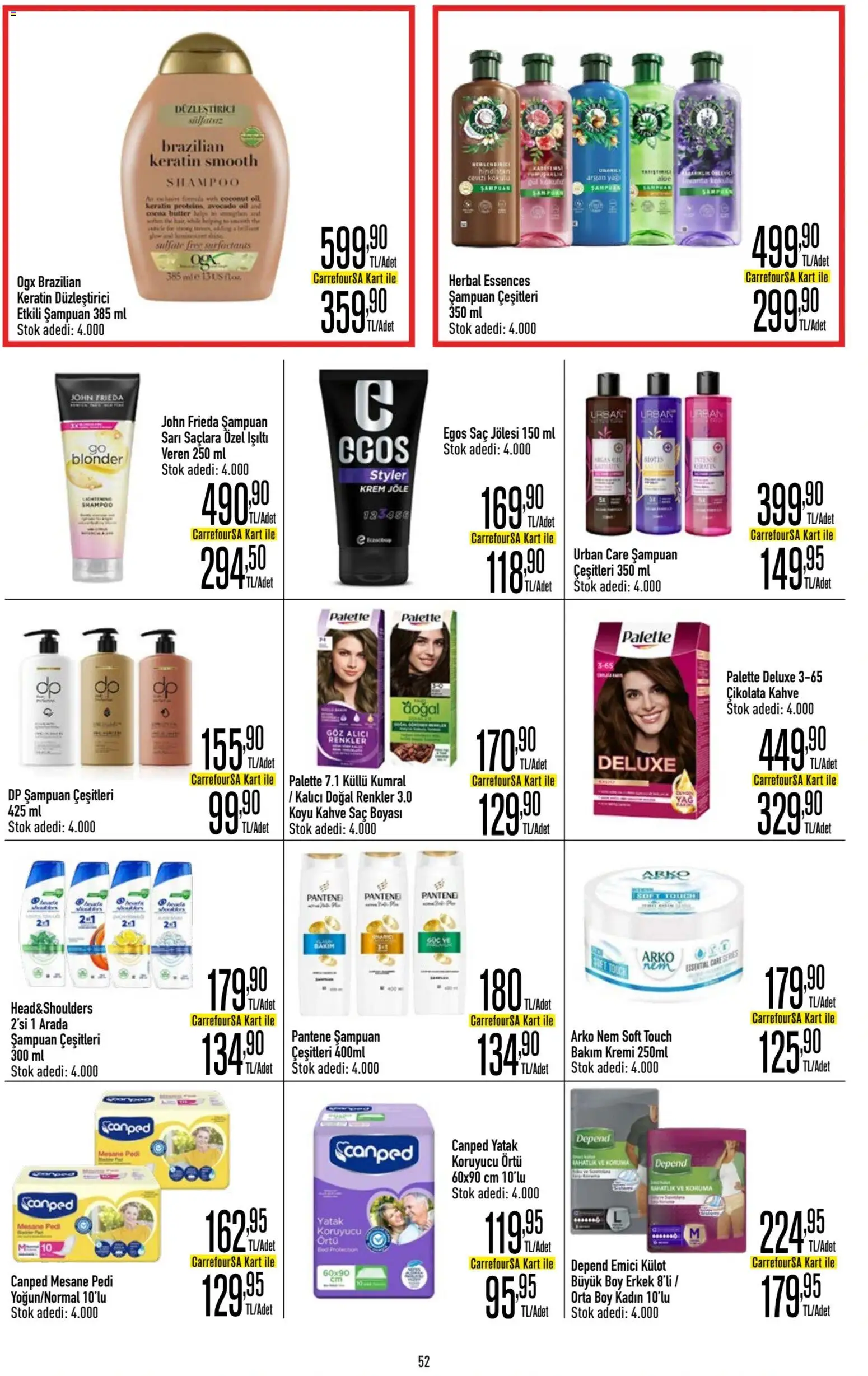 CarrefourSA Katalog - 15.01.2026 tarihinden itibaren geçerlidir | Sayfa: 52 | Ürünler: Yatak, Şampuan, Çikolata, Külot