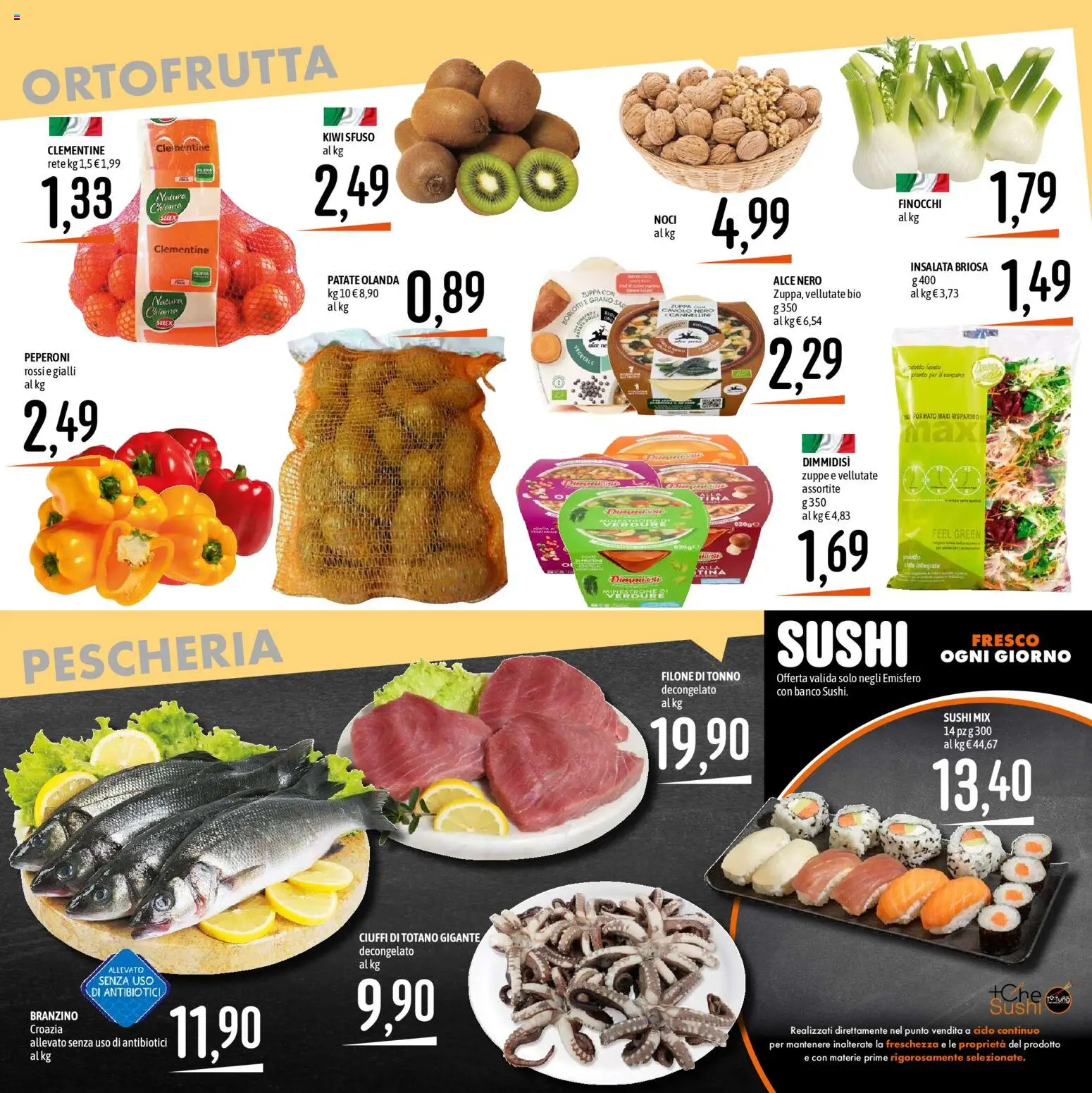 Volantino Emisfero del 27.11.2025 | Pagina: 18 | Prodotti: Kiwi, Noci, Tonno, Sushi