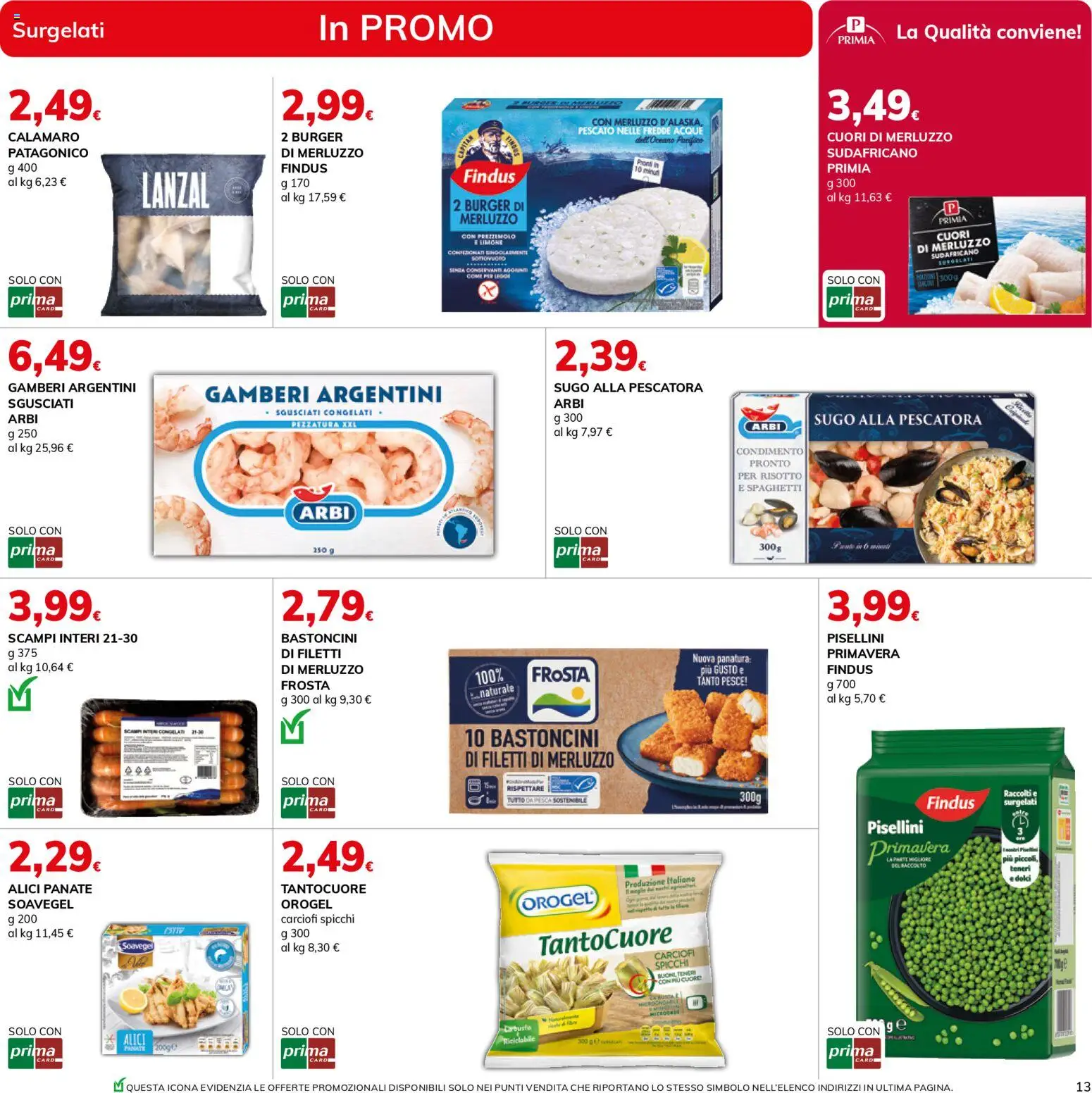 Volantino Basko del 24.02.2026 | Pagina: 13 | Prodotti: Pesce, Merluzzo, Gamberi, Alici