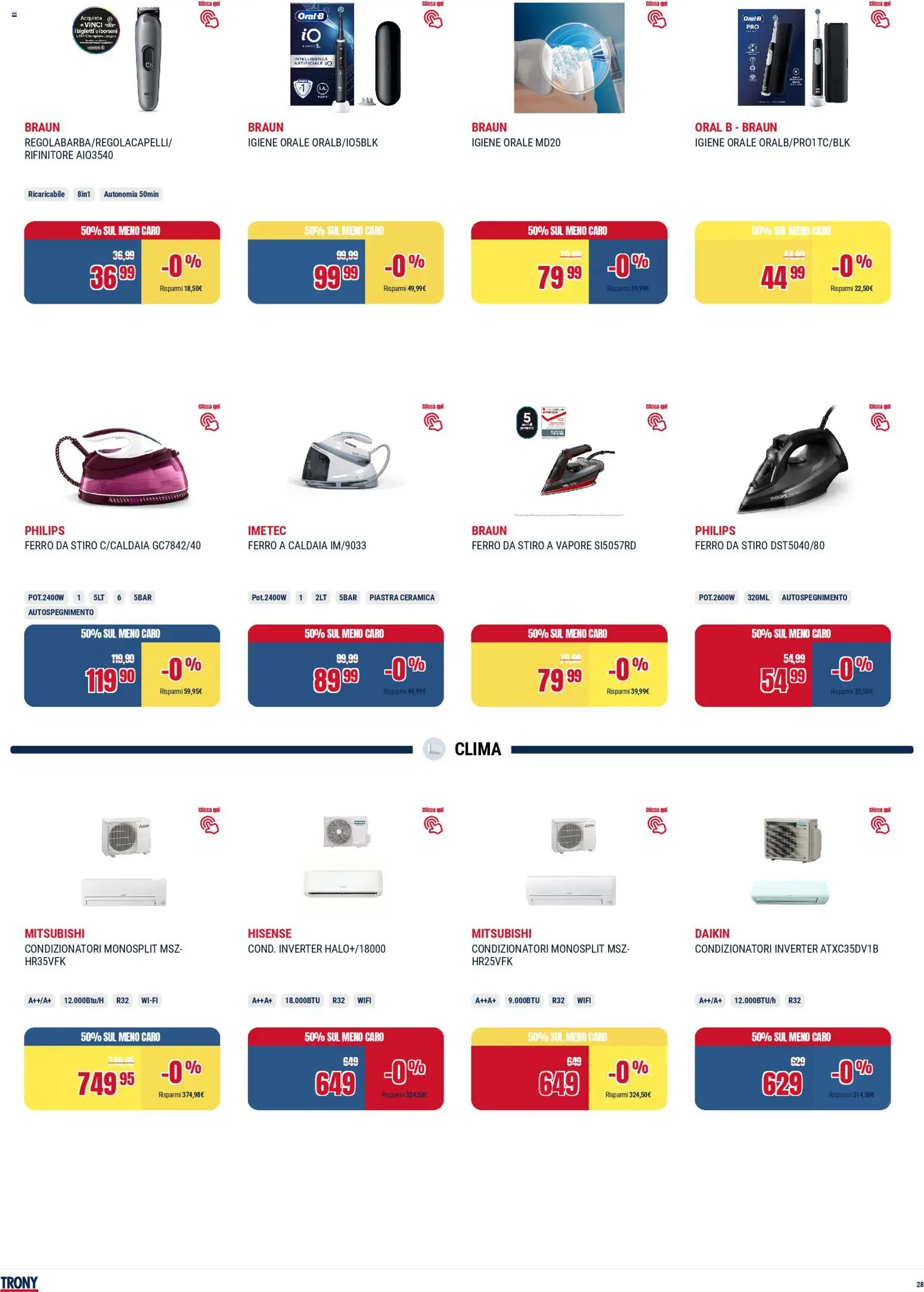 Volantino Trony del 19.02.2026 | Pagina: 28 | Prodotti: Caldaia, Ferro da stiro