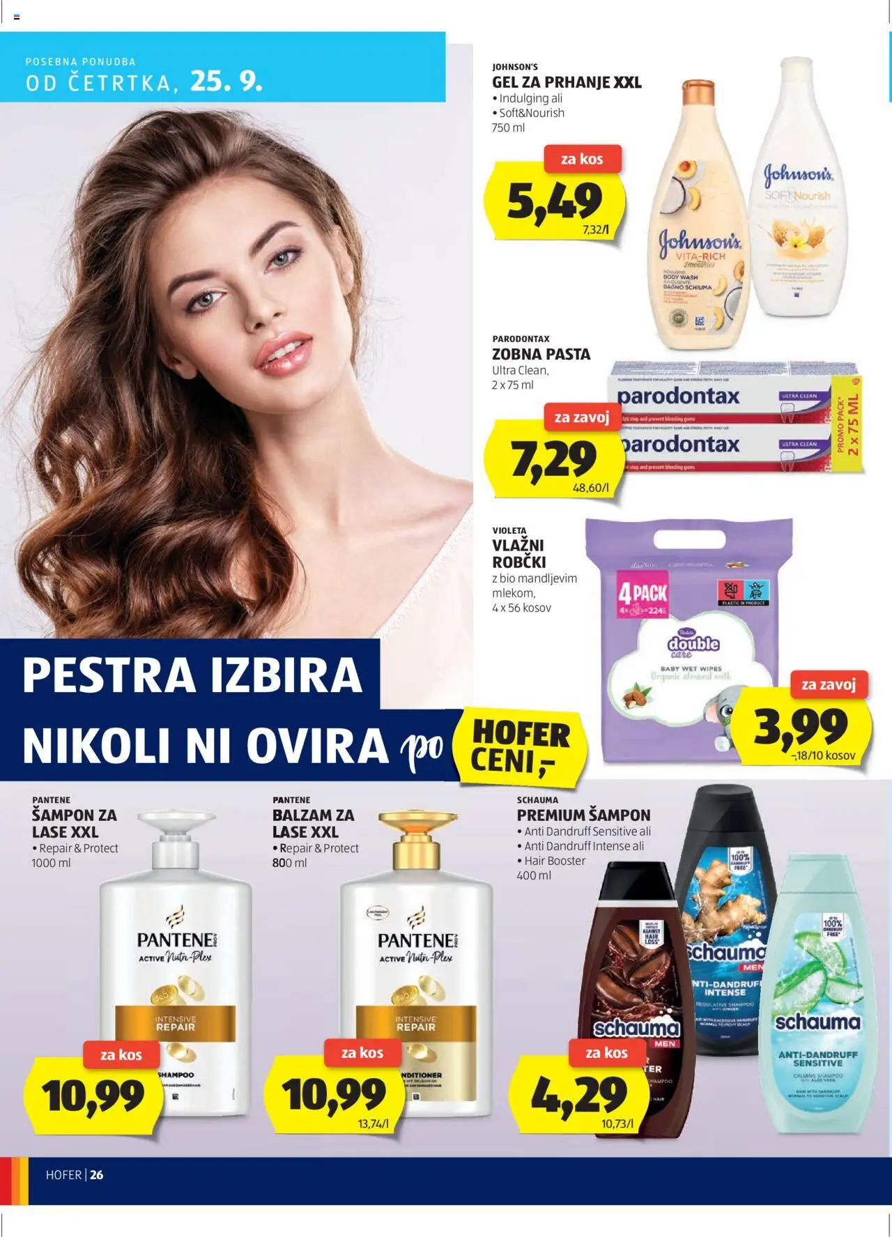 Hofer SI katalog | vrijedi od 18.09.2025 | Stranica: 26 | Proizvodi: Šampon, Pasta, Violeta, Parodontax