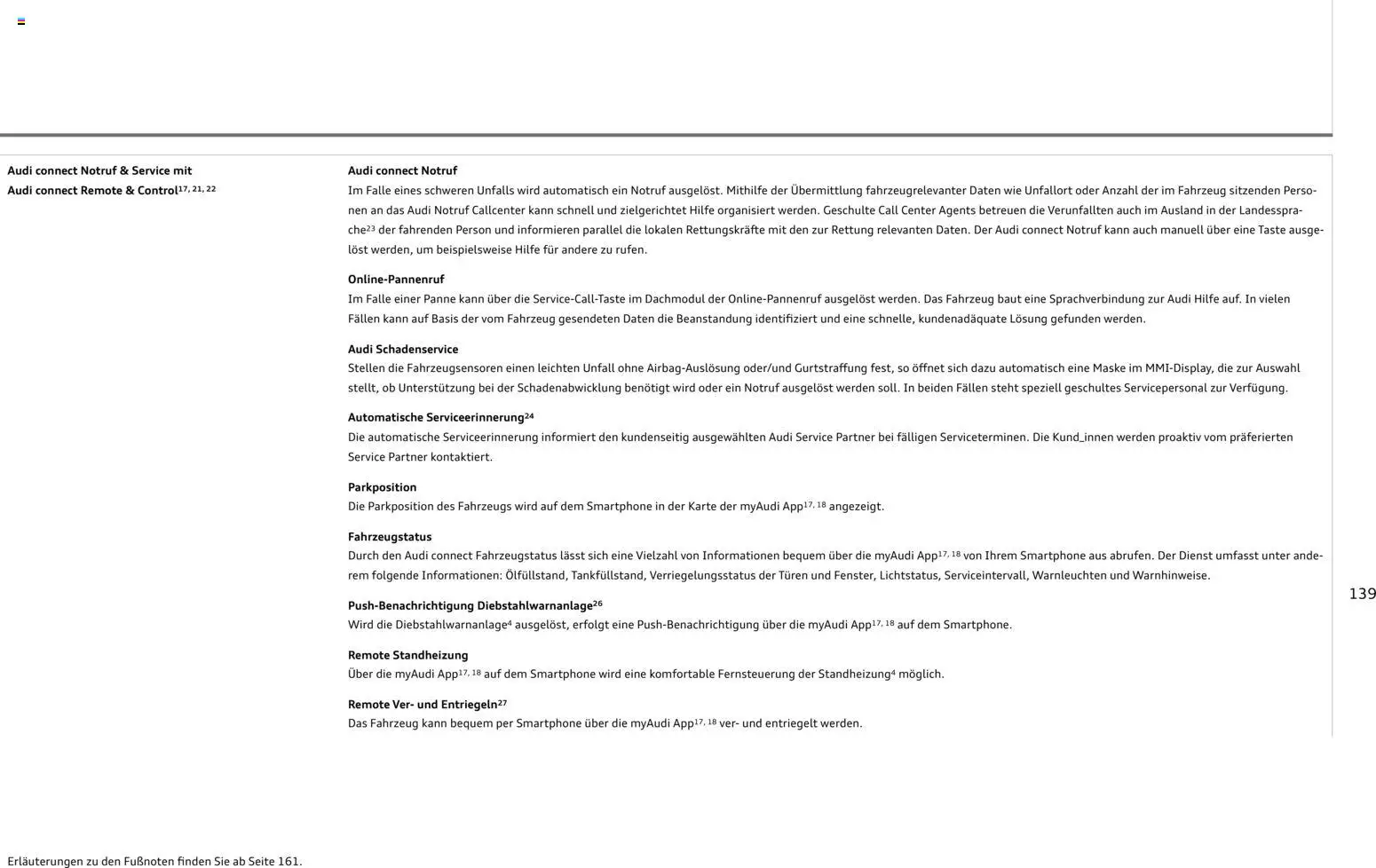 Audi A3 – gültig ab 28.10.2025 | Seite: 139 | Produkte: Maske, Smartphone
