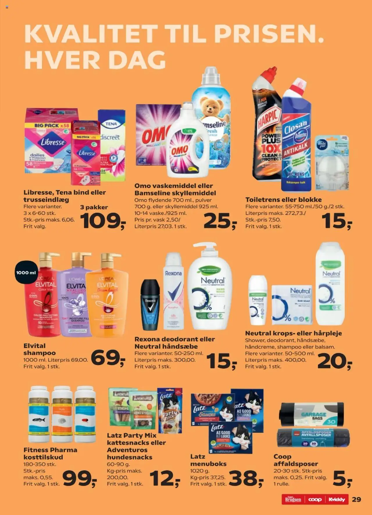 Super Brugsen tilbudsavis – gyldig fra 24.10.2025 | Side: 30 | Produkter: Shampoo, Deodorant, Skyllemiddel