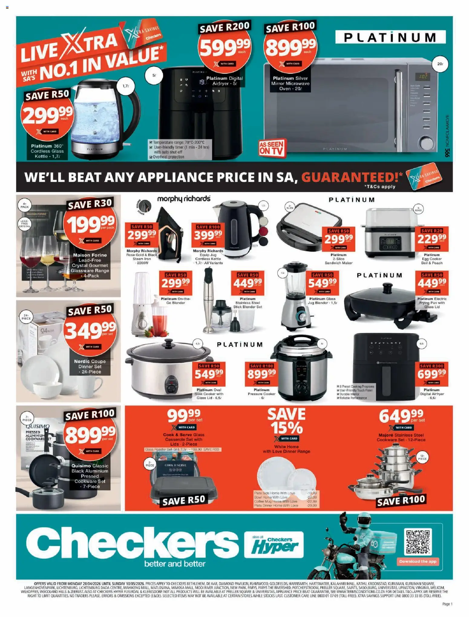 New Checkers catalogue – valid from 20.04.2026 | Page: 13 | Products: Bowl, TV, Blender, Mug