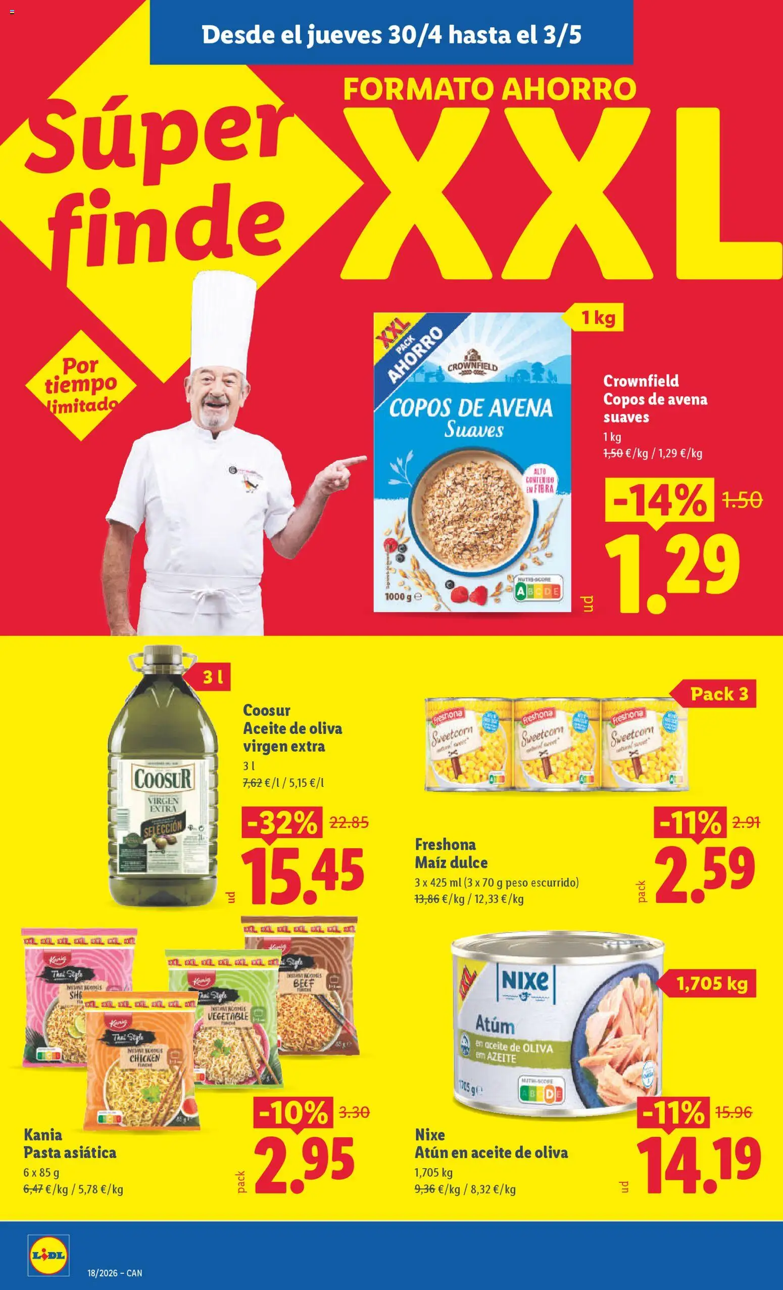Lidl folleto │ válido desde el 27.04.2026 | Página: 38 | Productos: Aceite, Pasta, Aceite de oliva, Peso