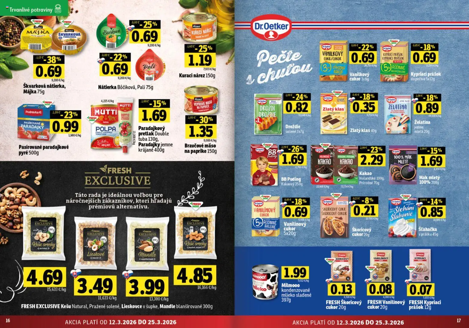 Nové Fresh akcie – leták je platný od 12.03.2026 | Strana: 9 | Produkty: Puding, Šľahačka, Mak, Kakao