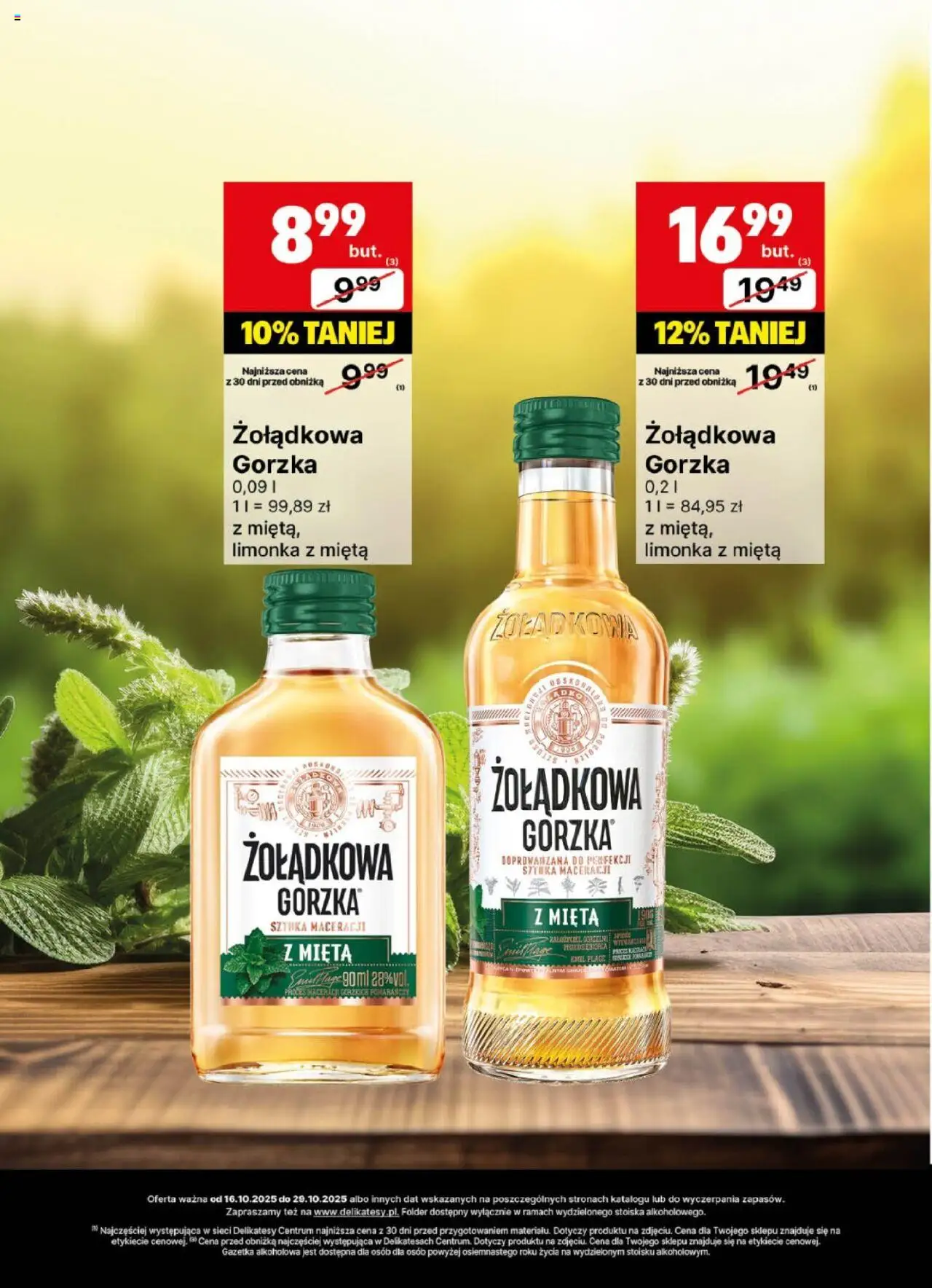 Delikatesy Centrum Gazetka - DeliBarek od 16.10.2025 | Strona: 16 | Produkty: Limonka, Delikatesy, Mięta