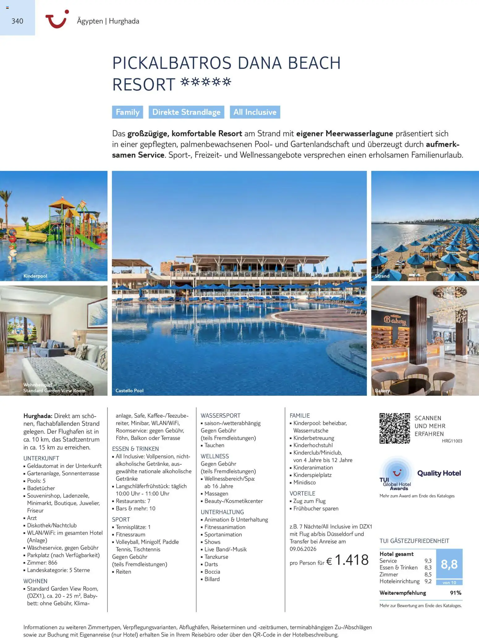 Aida  Südeuropa & Nordafrika 2026/27 – gültig ab 01.01.2026 | Seite: 340 | Produkte: Bett, Uhr