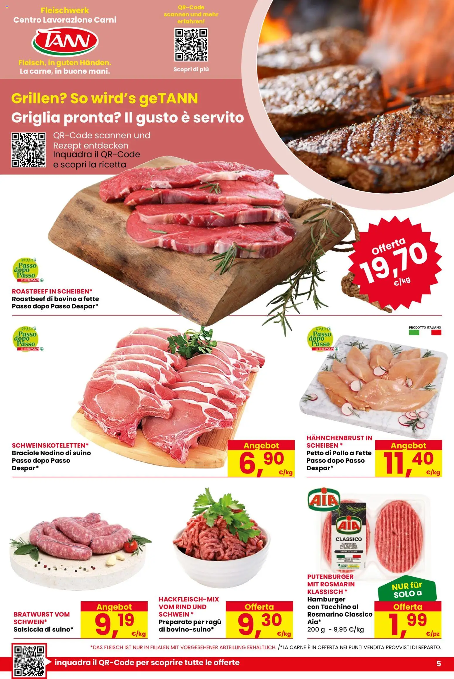 Volantino Despar del 30.10.2025 | Pagina: 5 | Prodotti: Bovino, Petto di Pollo, Ragú, Hamburger