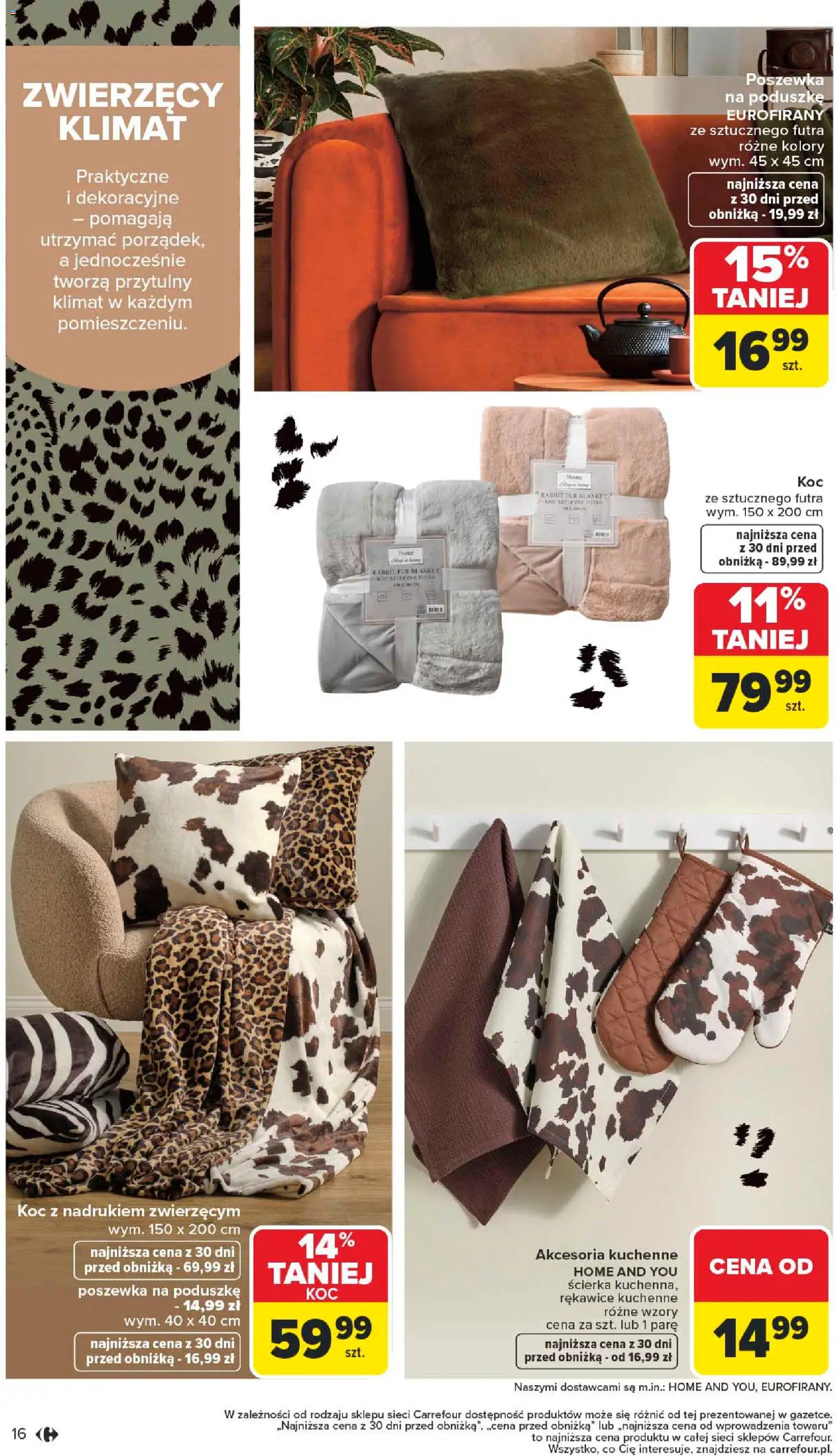 Carrefour Gazetka - Dom: Wszystko Dla Twojej Wygody od 12.01.2026 | Strona: 16 | Produkty: Koc