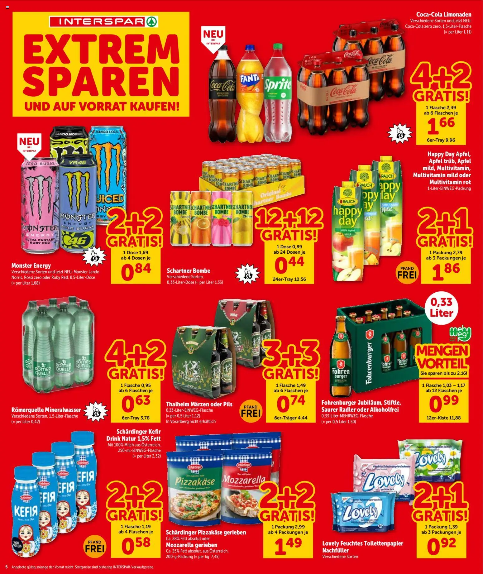 Interspar Flugblatt - Vorarlberg gültig ab 23.04.2026 | Seite: 6 | Produkte: Mango, Milch, Äpfel, Papier blanc