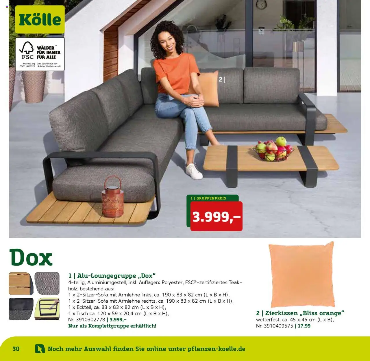 Pflanzen-Kölle Gartenmöbel Katalog 2025 – gültig ab 22.01.2025 | Seite: 30 | Produkte: Tisch