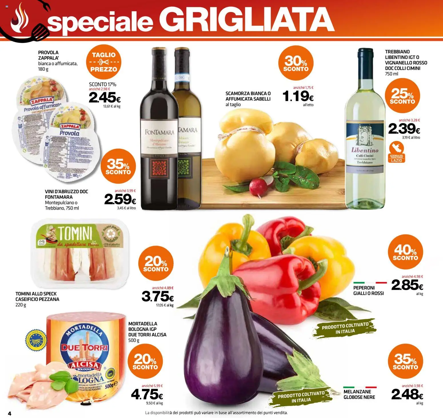Volantino Superconti del 23.04.2026 | Pagina: 4 | Prodotti: Speck, Latte, Mortadella, Provola