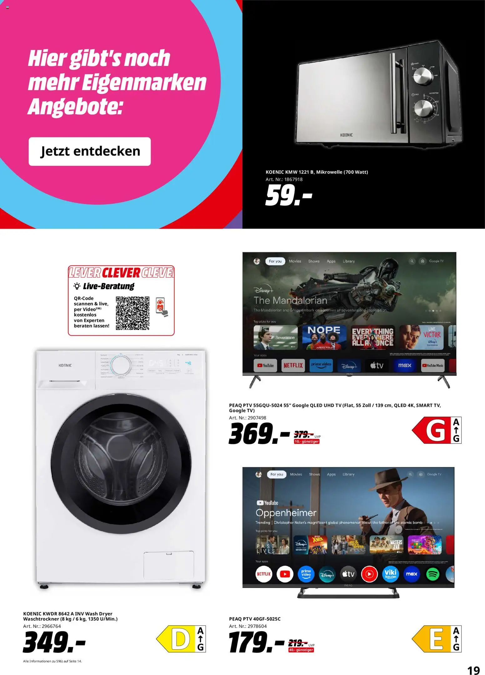 Media Markt - Black Friday  – gültig ab 28.10.2025 | Seite: 19 | Produkte: Top, Mikrowelle, Waschtrockner, Video