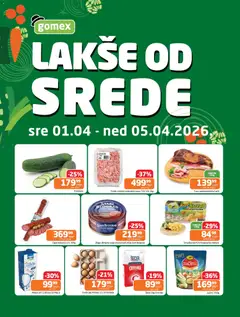 Gomex katalog Lakše od srede - pregled Gomex kataloga - važi od 01.04.2026