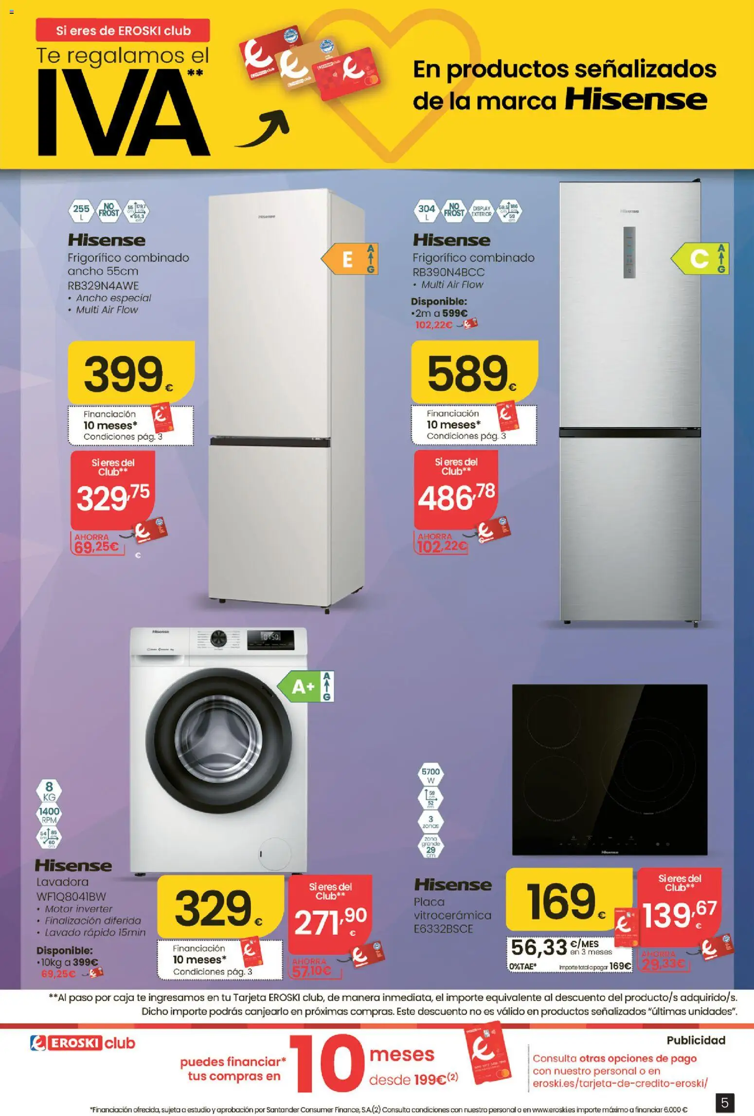 Eroski Oh Qué tecno │ válido desde el 23.04.2026 | Página: 5 | Productos: Té, Lavadora, Caja