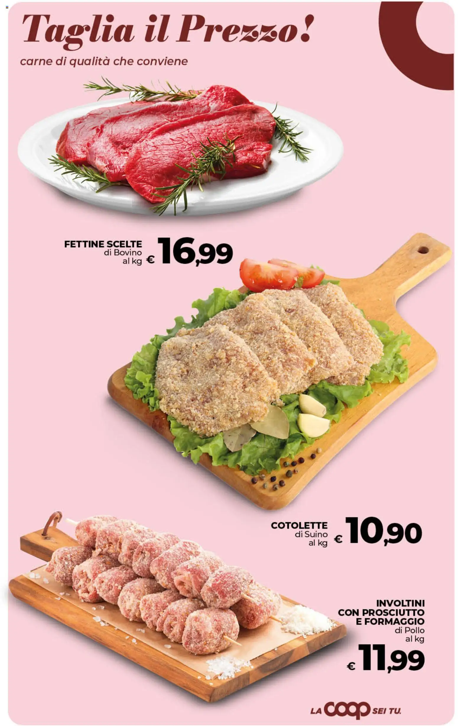 Volantino COOP del 07.04.2026 | Pagina: 16 | Prodotti: Bovino, Pollo, Suino, Prosciutto