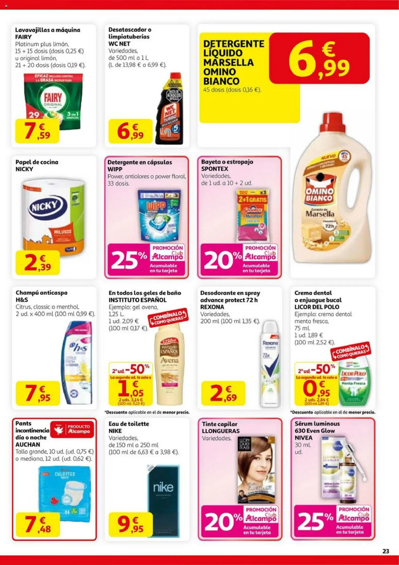 Alcampo - BlackFriday │ válido desde el 06.11.2025 | Página: 23 | Productos: Eau de toilette, Tinte, Crema, Detergente líquido