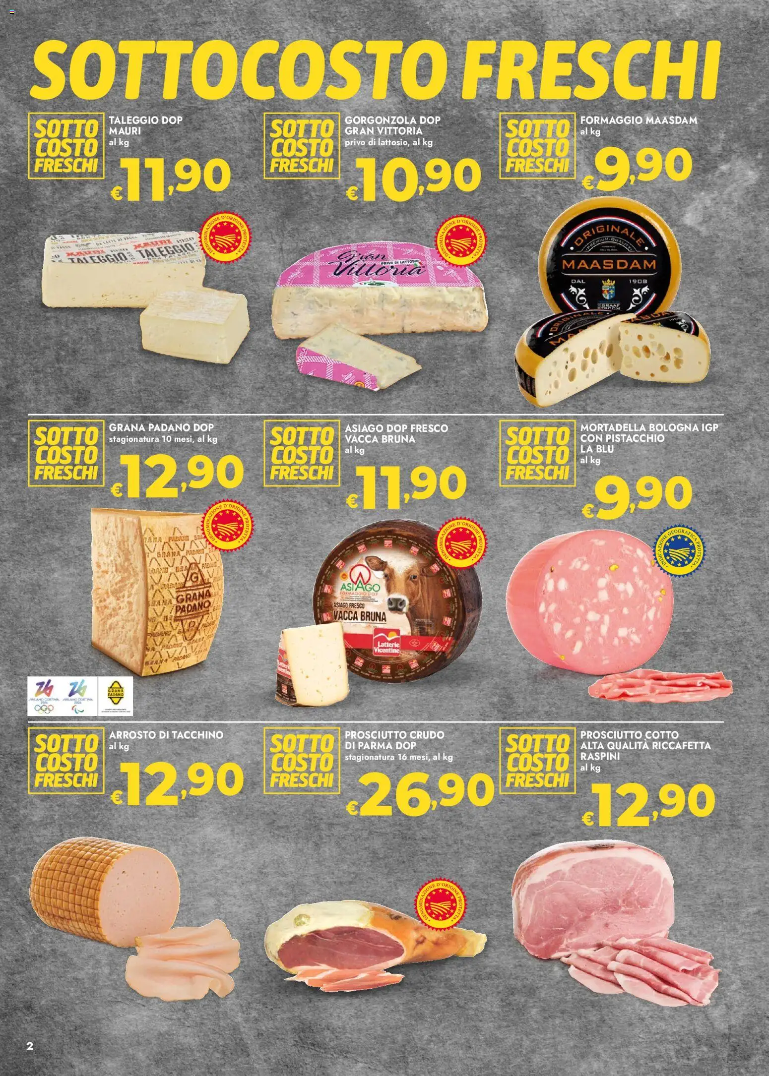 Volantino bennet del 15.01.2026 | Pagina: 2 | Prodotti: Arrosto, Tacchino, Formaggio, Mortadella