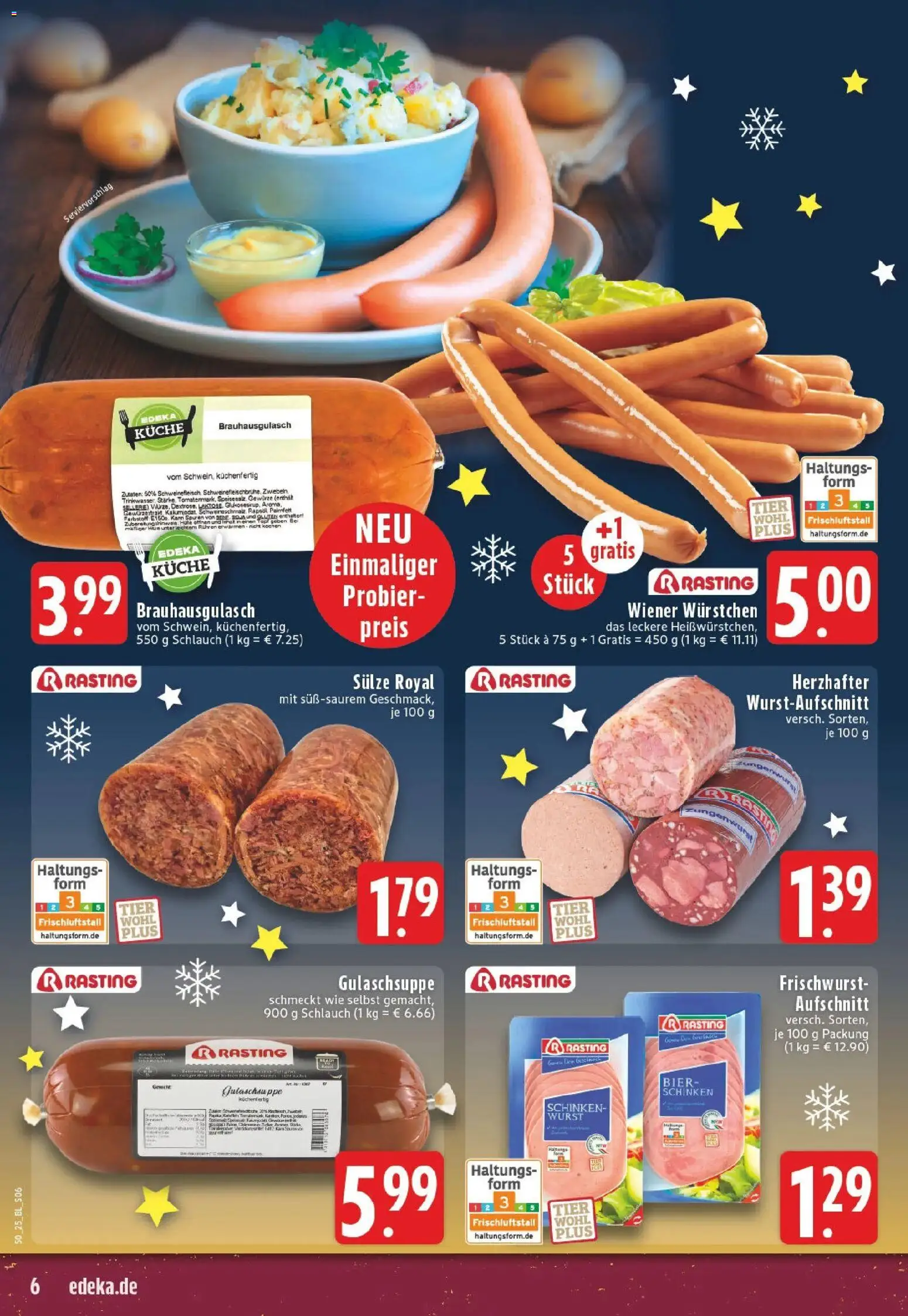 Edeka prospekt Horhausen	 – gültig ab 07.12.2025 | Seite: 6 | Produkte: Küche, Gewürze, Wurst, Schinken