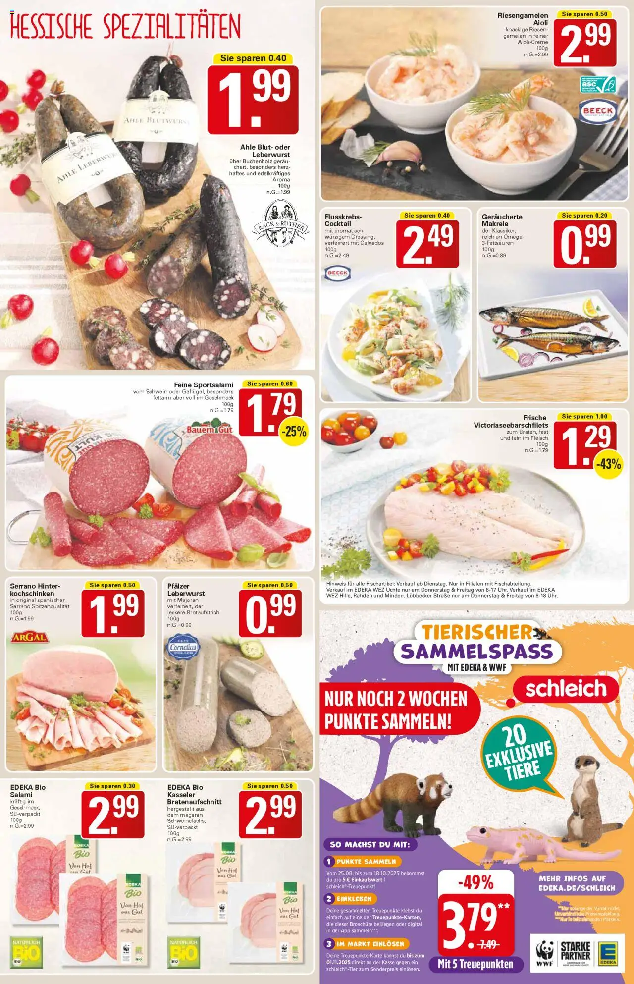 WEZ Prospekt – gültig ab 06.10.2025 | Seite: 7 | Produkte: Garnelen, Salami, Fleisch