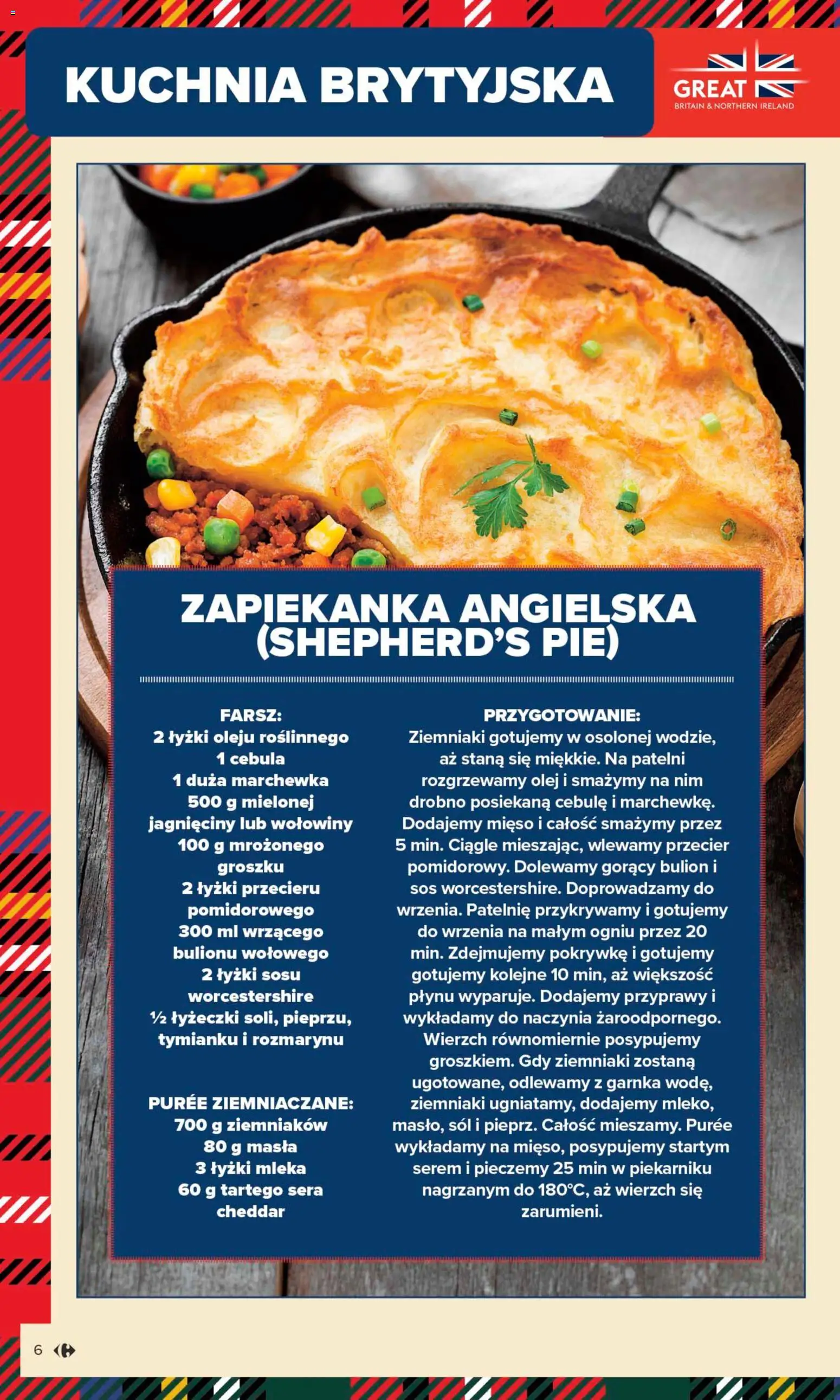 Carrefour Gazetka - Kuchnia brytyjska od 04.11.2025 | Strona: 6 | Produkty: Mięso, Mleka, Cheddar, Sos