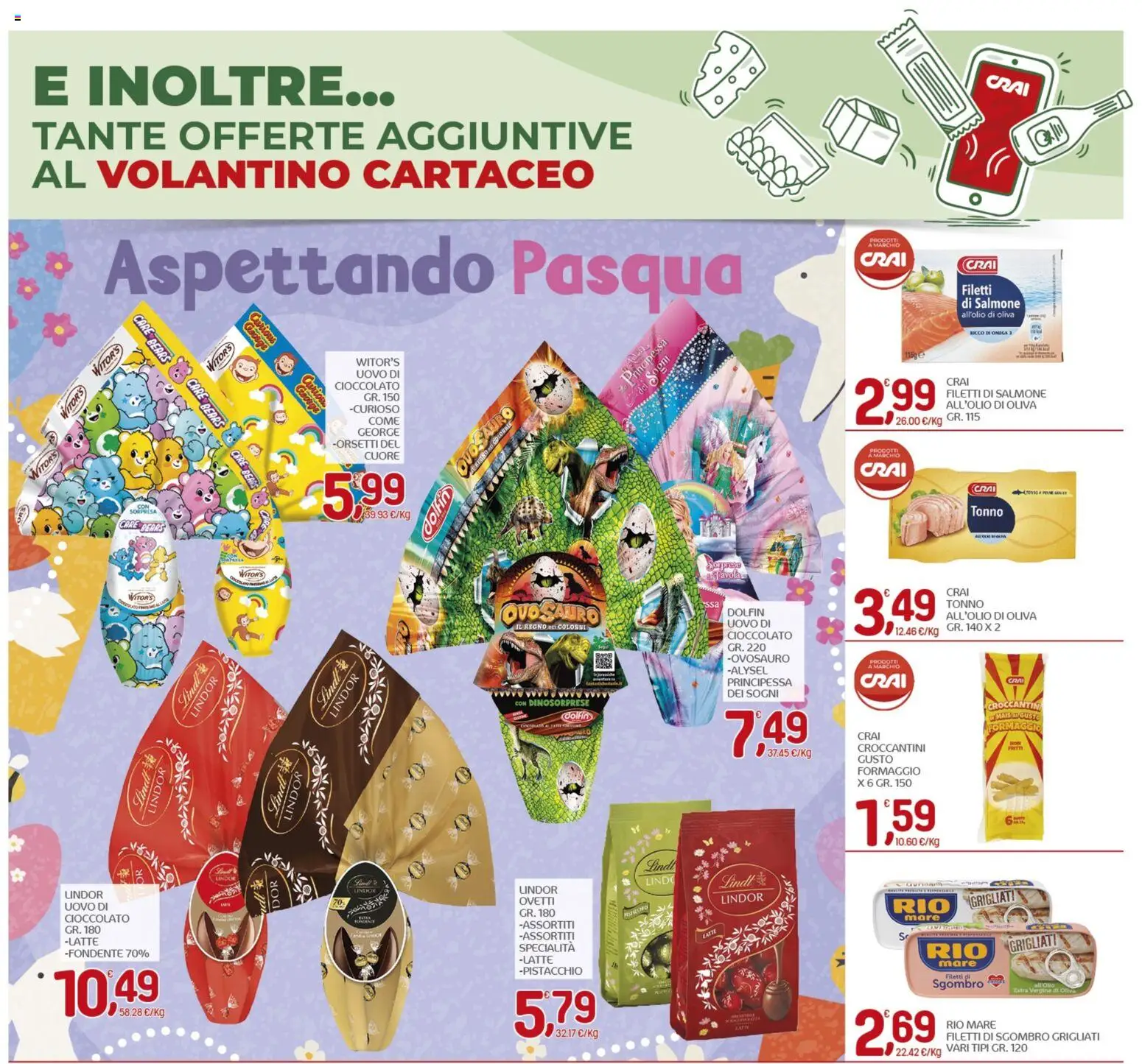 Volantino CRAI del 19.03.2026 | Pagina: 8 | Prodotti: Cioccolato, Salmone, Latte, Mais