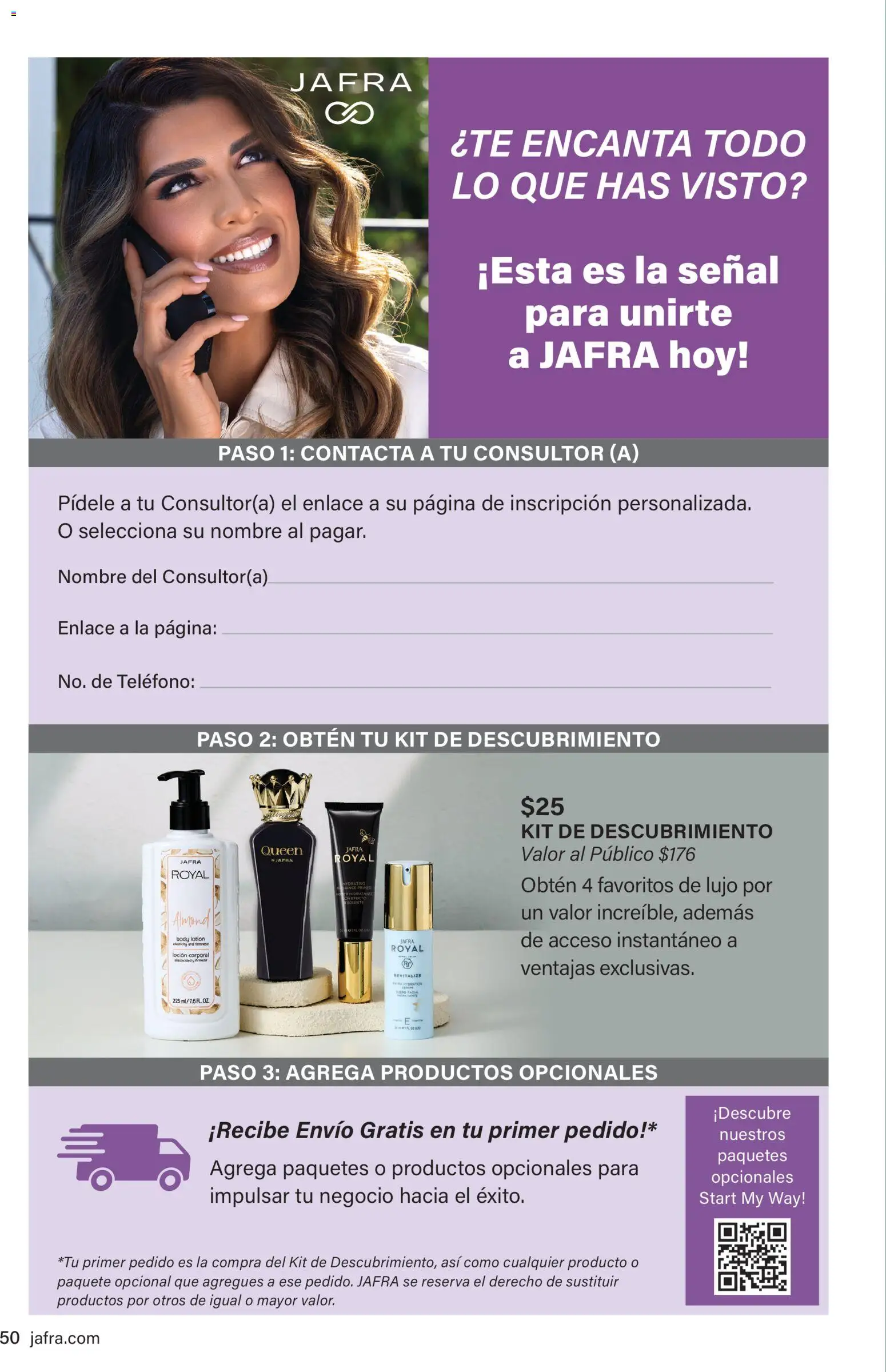 JAFRA folleto │ válido desde el 01.12.2025 | Página: 50 | Productos: Loción corporal, Teléfono, Body