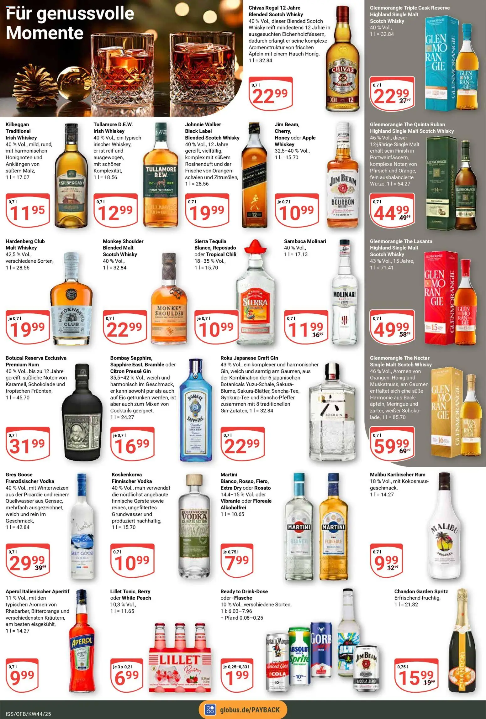 Globus Prospekt 	 – gültig ab 27.10.2025 | Seite: 20 | Produkte: Rum, Sambuca, Orangen, Vodka